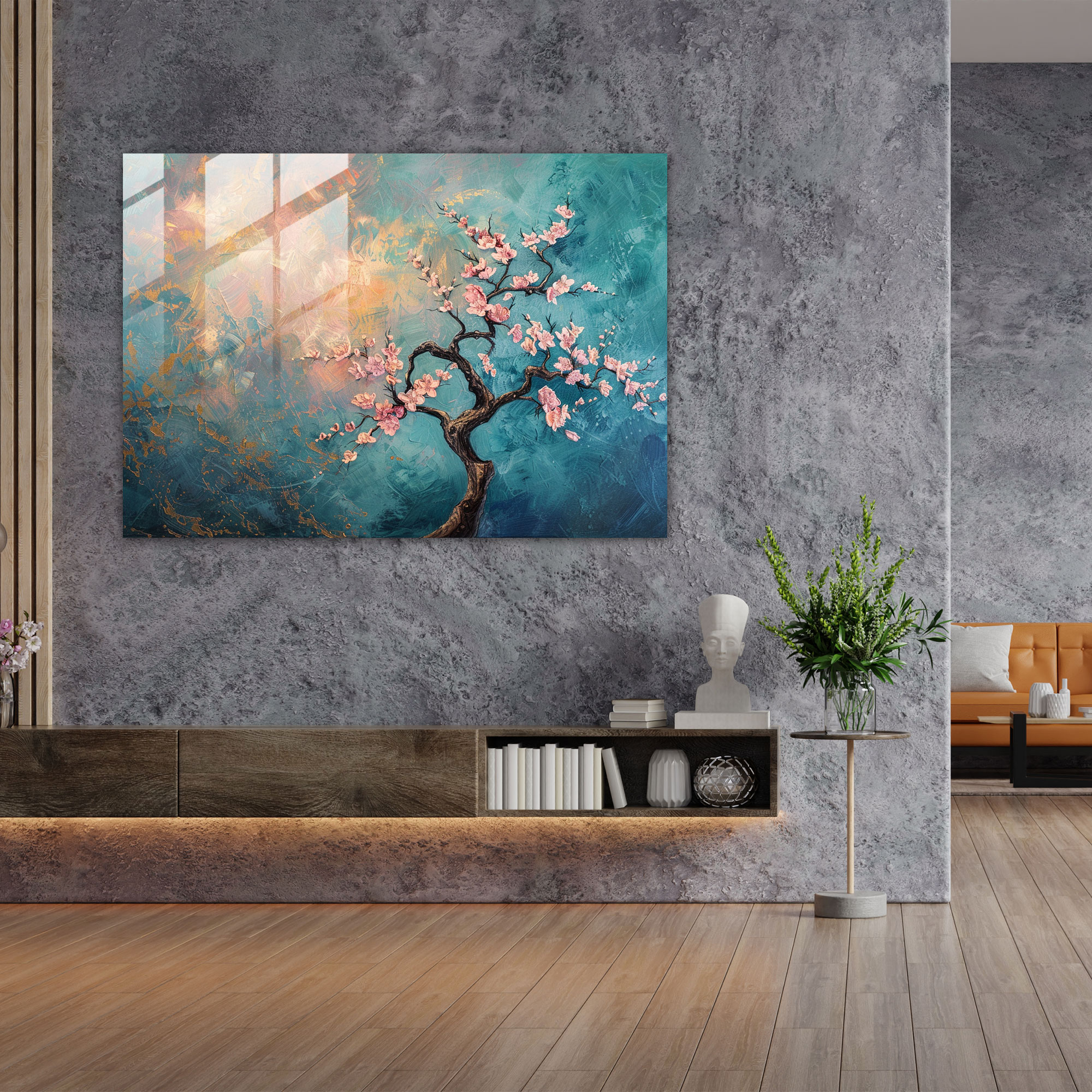 Vincent Van Gogh Glass Print - Blossoming Almond Tree - Vincent Van Gogh, Home Decoration, Modern Art, Vincent Van Gogh