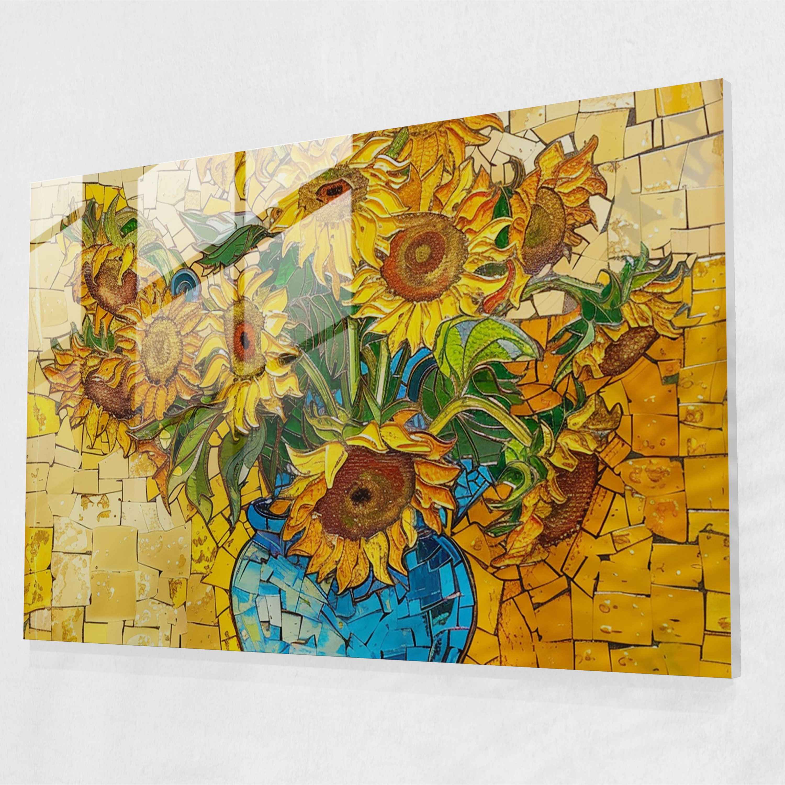 Vincent Van Gogh Glass Wall Art - Sunflowers Home Decoration - Vincent Van Gogh, Vincent Van Gogh, Glass Wall Art, Wall Decoration