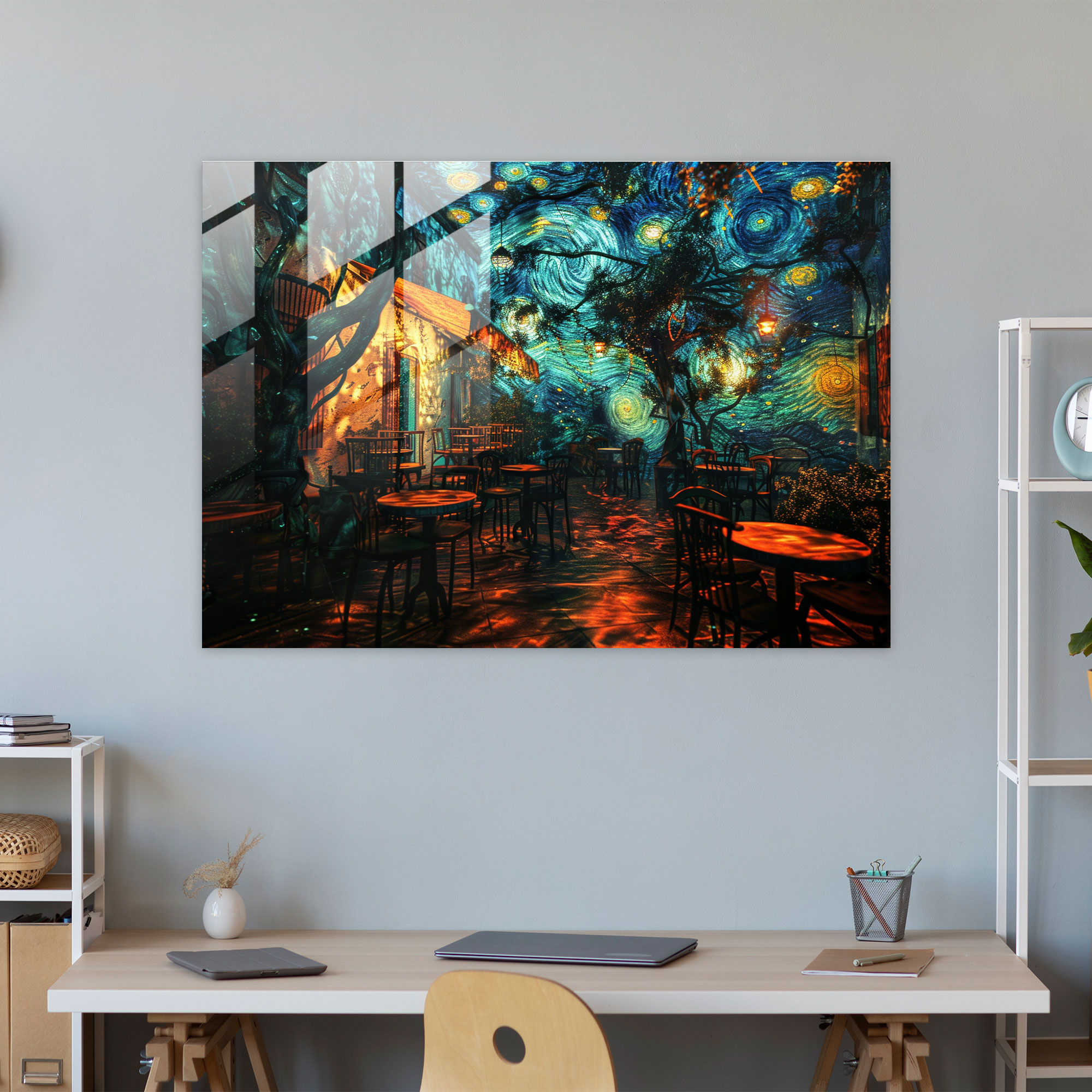 Café Terrace Glass Wall Art Home Decoration - Vincent Van Gogh, Glass Wall Art, Home Decoration, Modern Art
