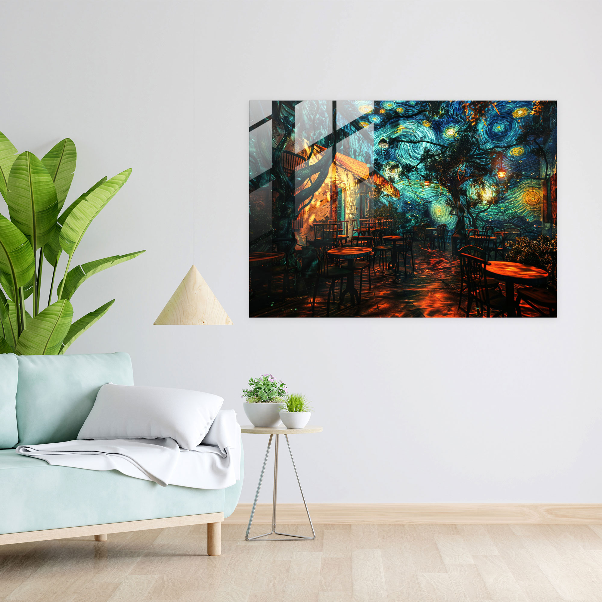 Café Terrace Glass Wall Art Home Decoration - Vincent Van Gogh, Glass Wall Art, Home Decoration, Modern Art
