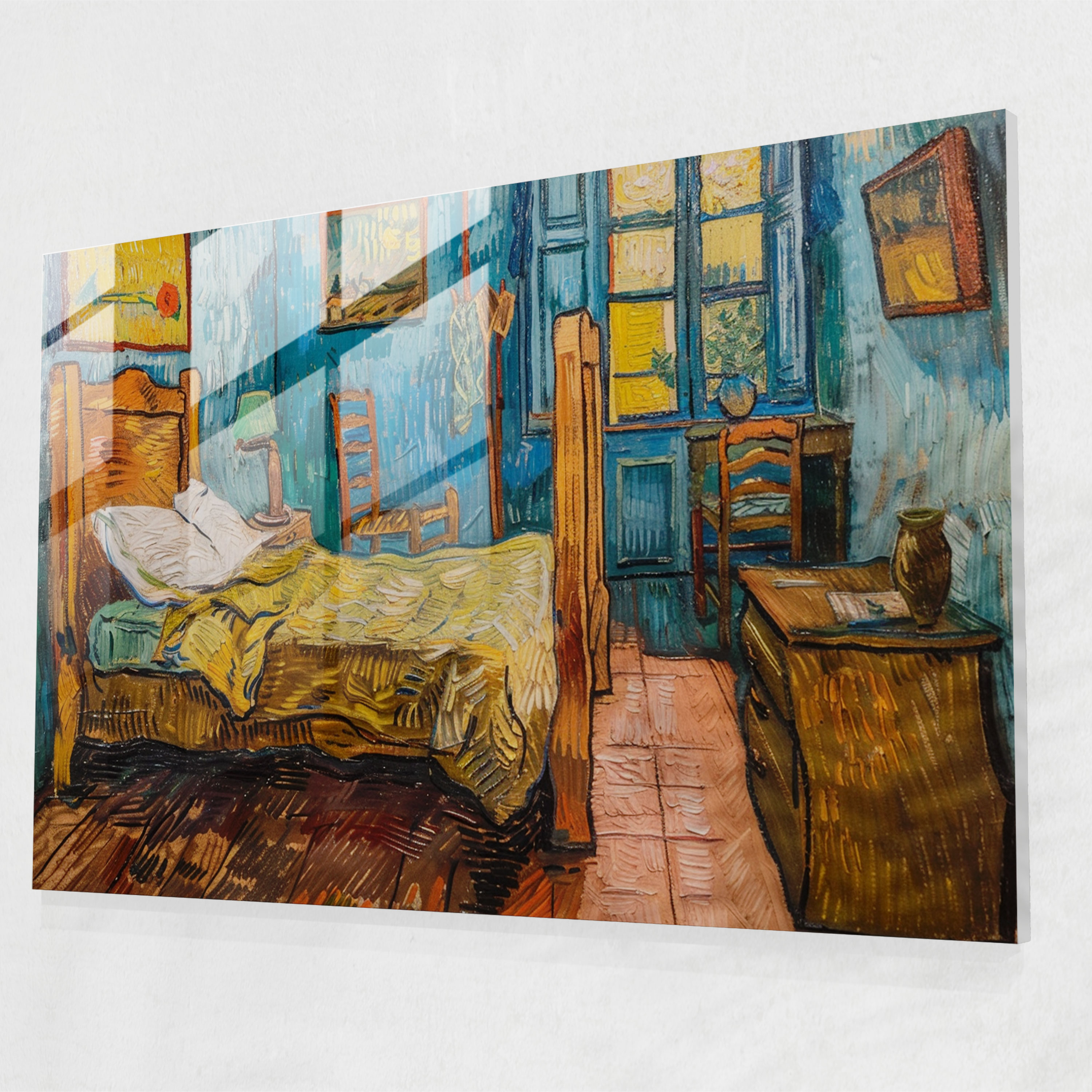Bedroom In Arles Glass Art Wall Decoration - Vincent Van Gogh, Vincent Van Gogh, Wall Decoration, Home Decoration