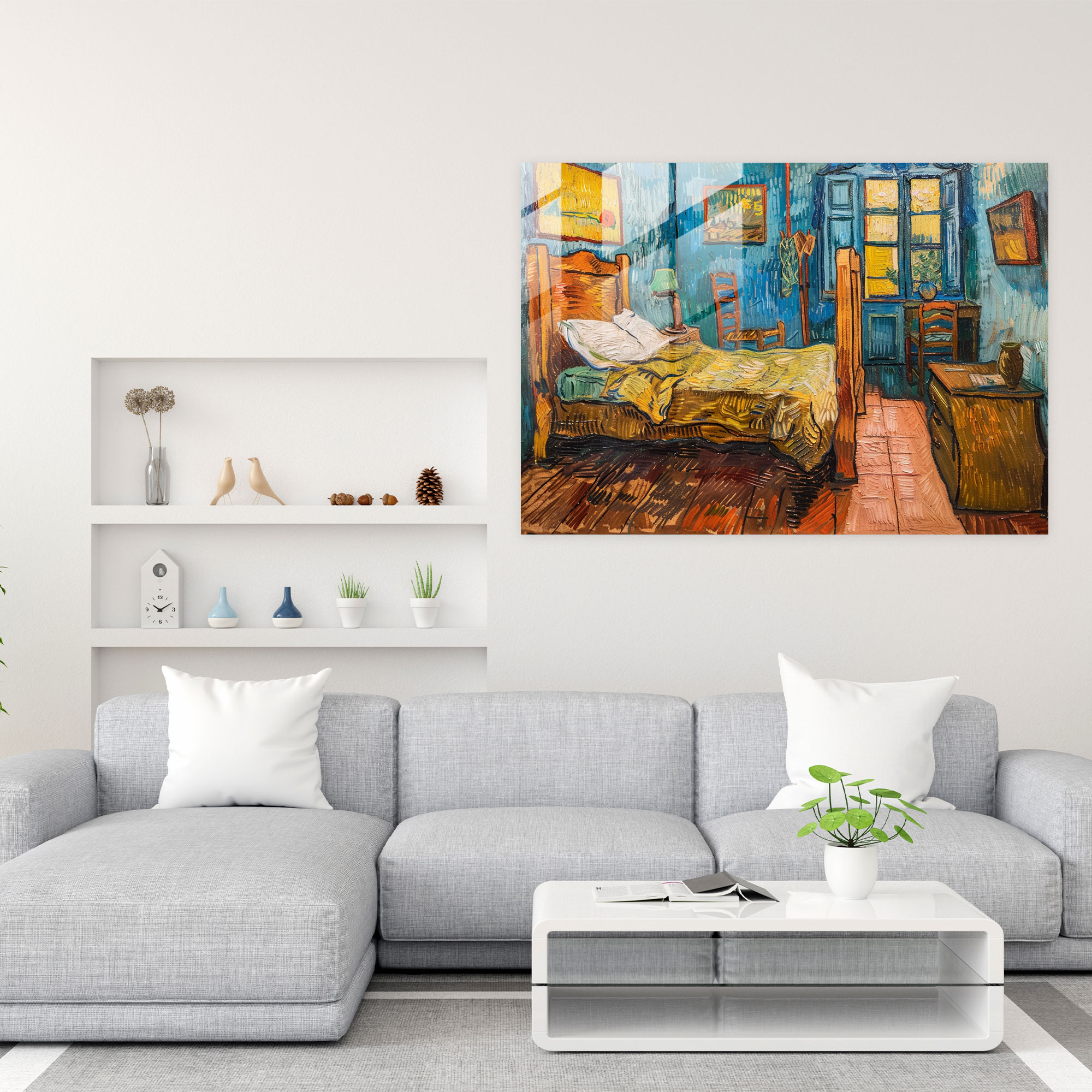 Bedroom In Arles Glass Art Wall Decoration - Vincent Van Gogh, Vincent Van Gogh, Wall Decoration, Home Decoration