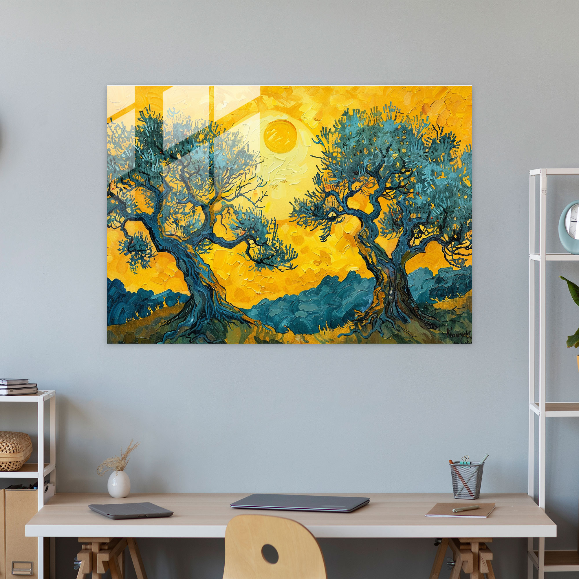 Olive Trees Glass Print Home Decoration - Vincent Van Gogh, Vincent Van Gogh, Home Decoration, Modern Art