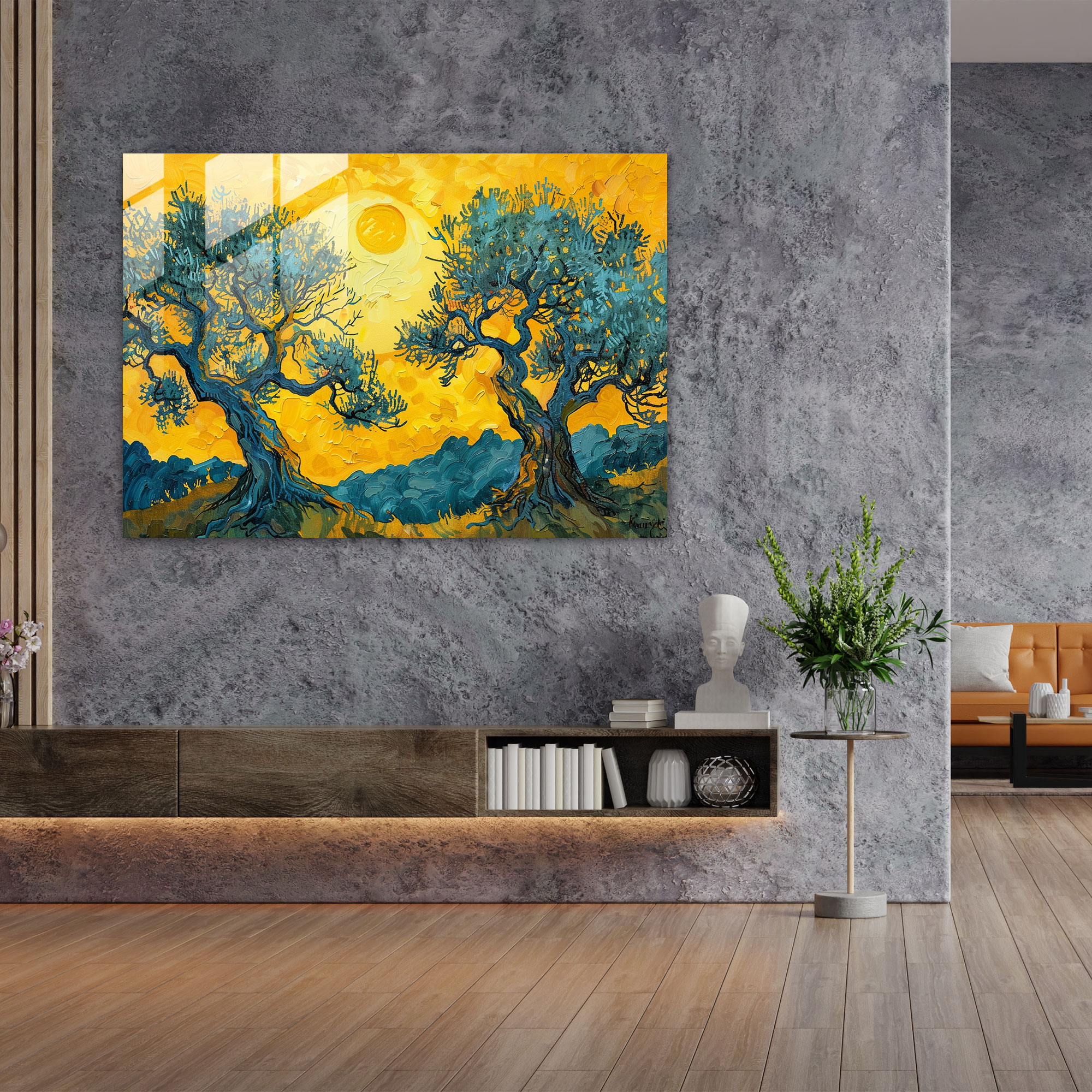 Olive Trees Glass Print Home Decoration - Vincent Van Gogh, Vincent Van Gogh, Home Decoration, Modern Art