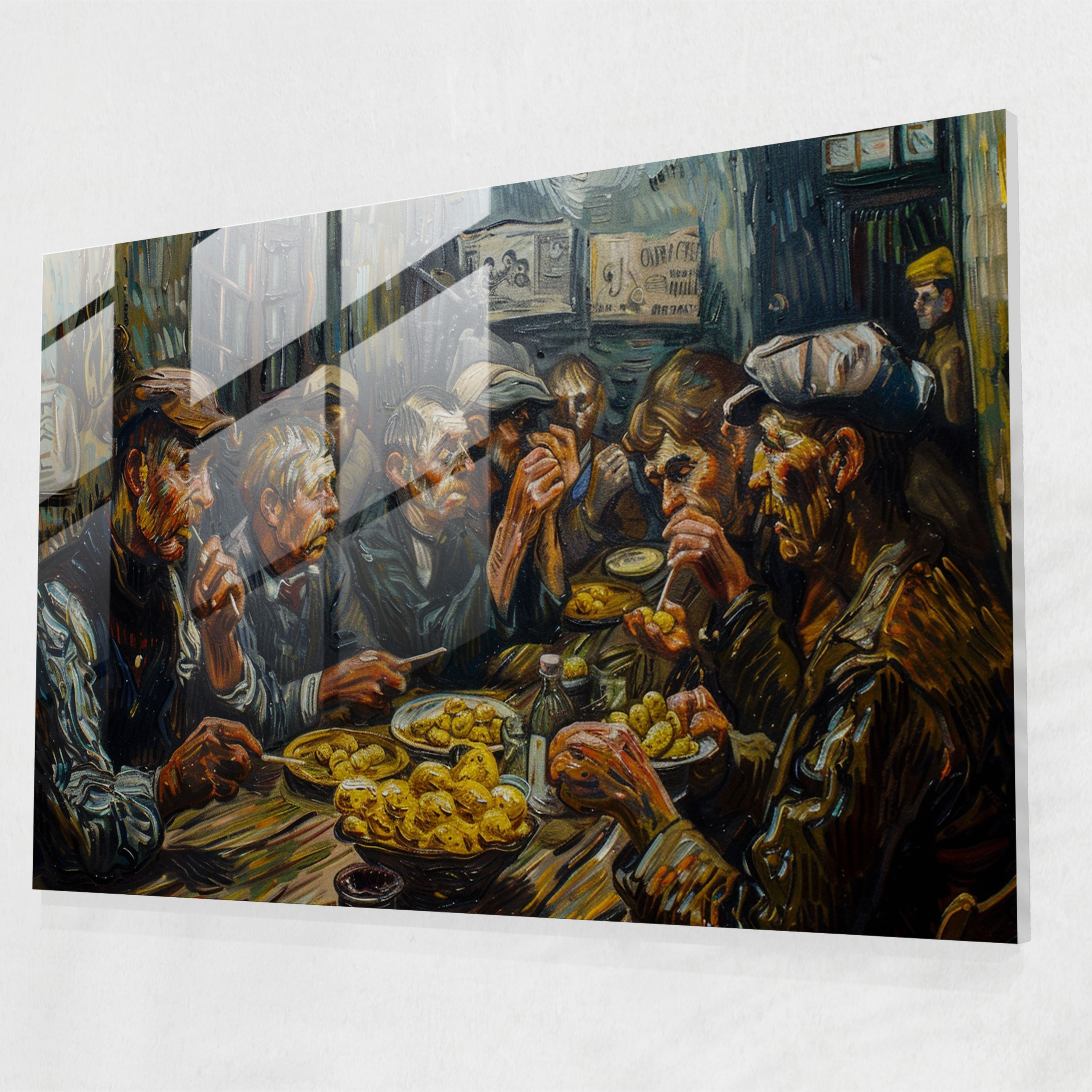 Potato Eaters Glass Art Wall Decoration - Vincent Van Gogh, Wall Decoration, Home Decoration, Glass Art