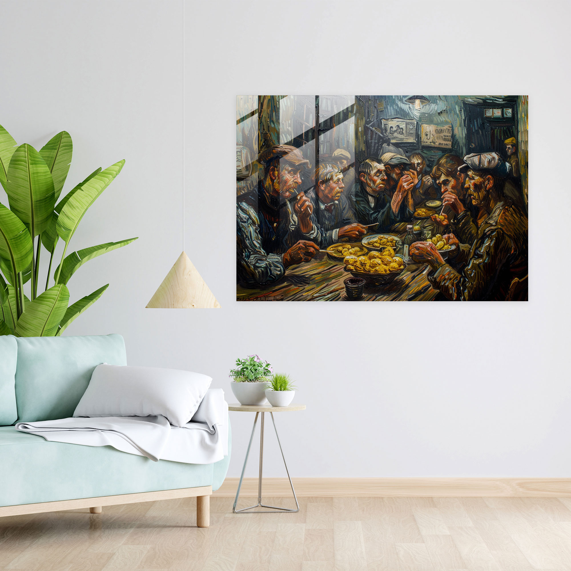 Potato Eaters Glass Art Wall Decoration - Vincent Van Gogh, Wall Decoration, Home Decoration, Glass Art