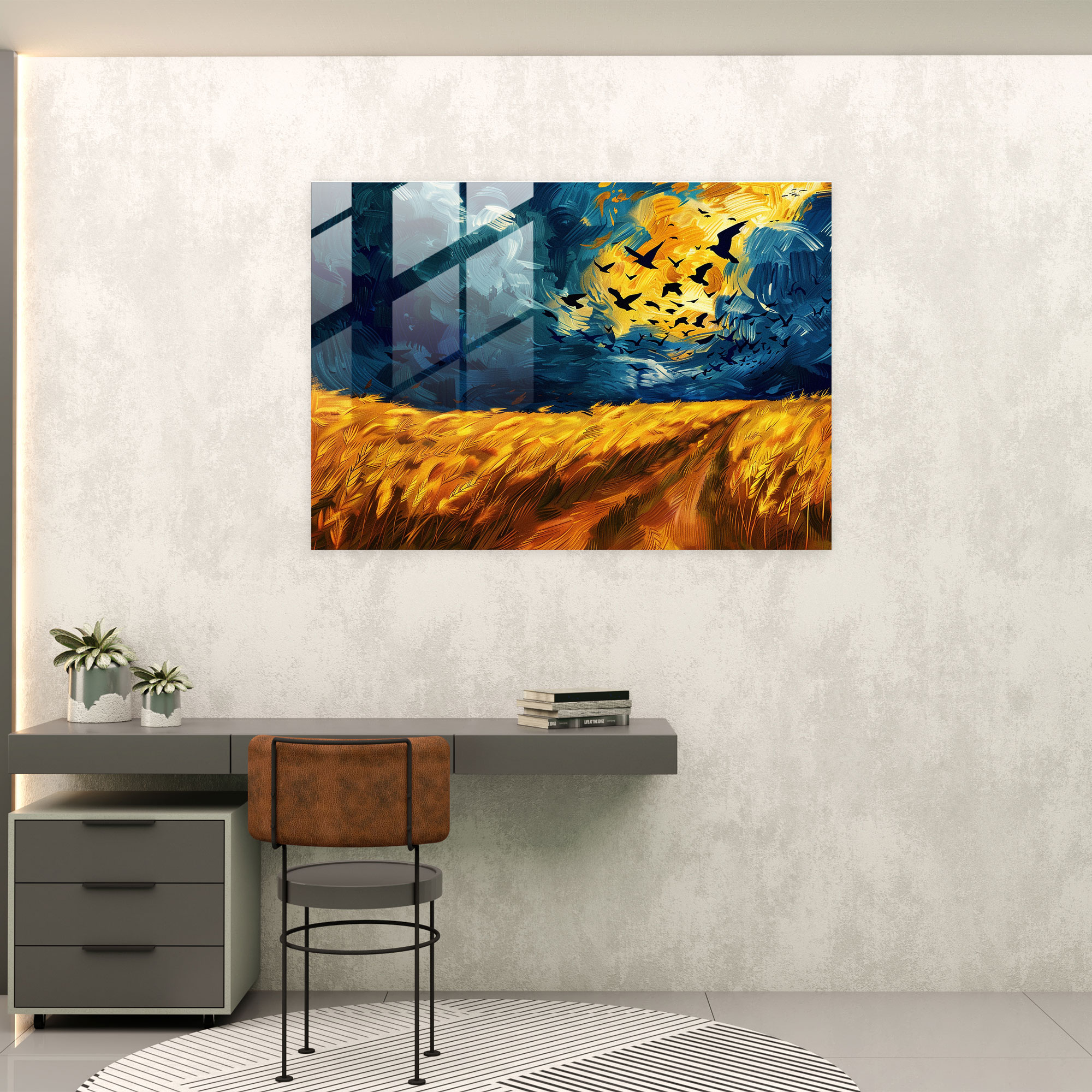 Vincent Van Gogh Glass Print Modern Art - Vincent Van Gogh, Vincent Van Gogh, Modern Art, Wall Decoration
