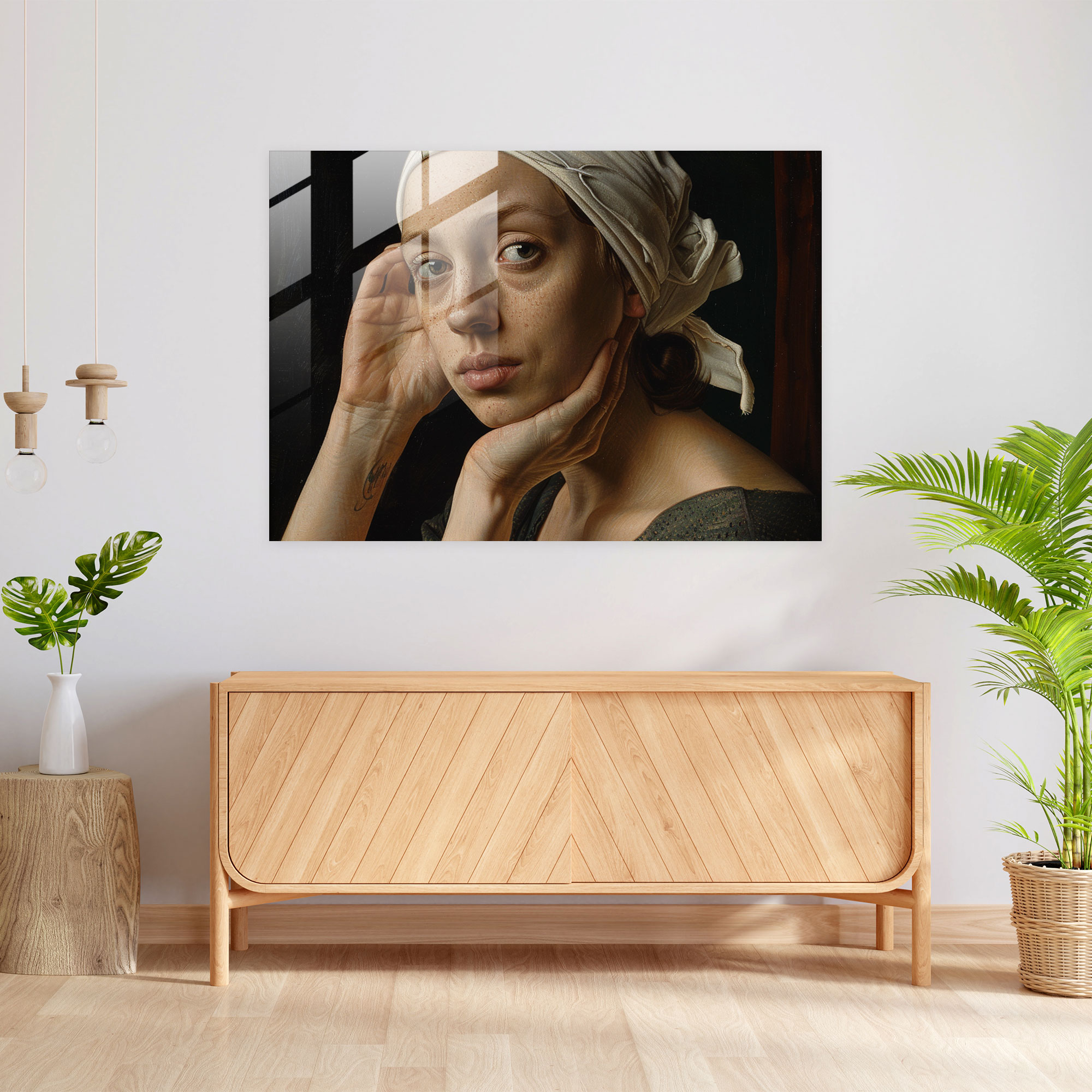 Vincent Van Gogh Self-Portrait With Bandaged Ear Home Decoration - Vincent Van Gogh, Vincent Van Gogh, Glass Print, Home Decoration
