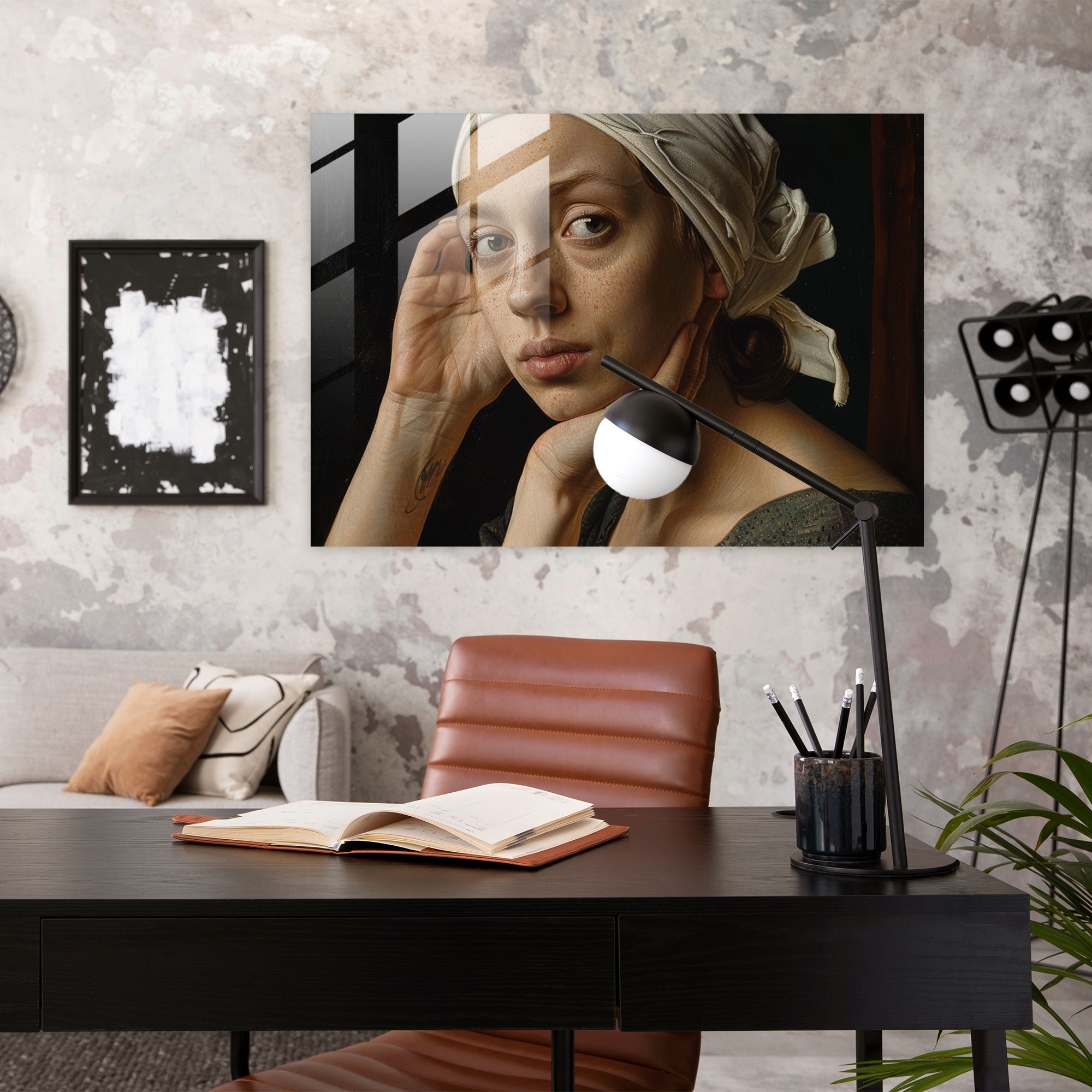 Vincent Van Gogh Self-Portrait With Bandaged Ear Home Decoration - Vincent Van Gogh, Vincent Van Gogh, Glass Print, Home Decoration