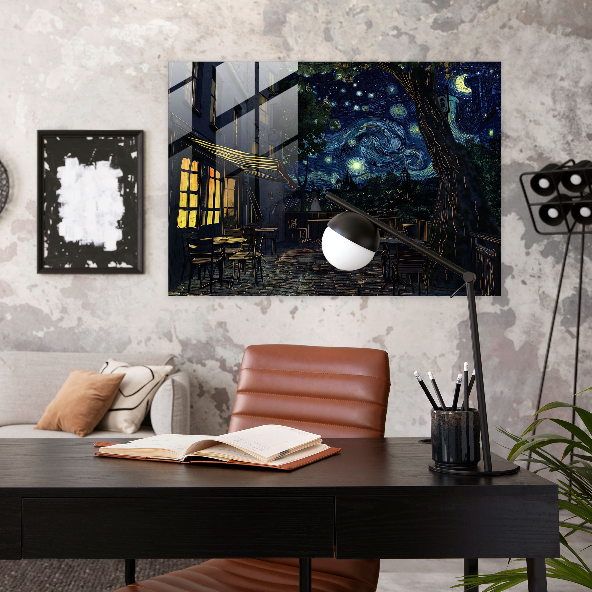 Vincent Van Gogh Home Decoration - Cafe Terrace At Night - Vincent Van Gogh, Glass Wall Art, Wall Decoration, Vincent Van Gogh