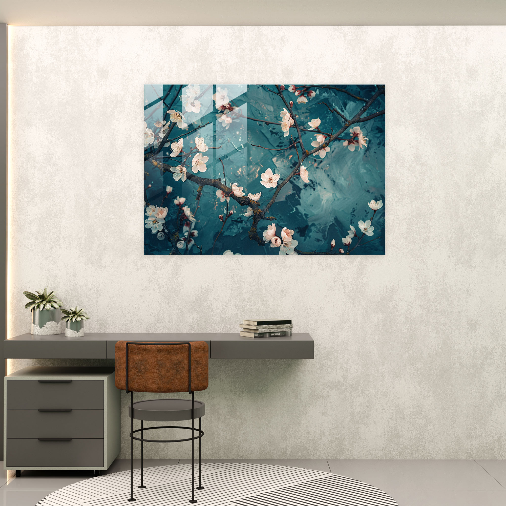 Vincent Van Gogh Wall Decoration - Almond Blossoms - Vincent Van Gogh, Glass Wall Art, Vincent Van Gogh, Home Decoration