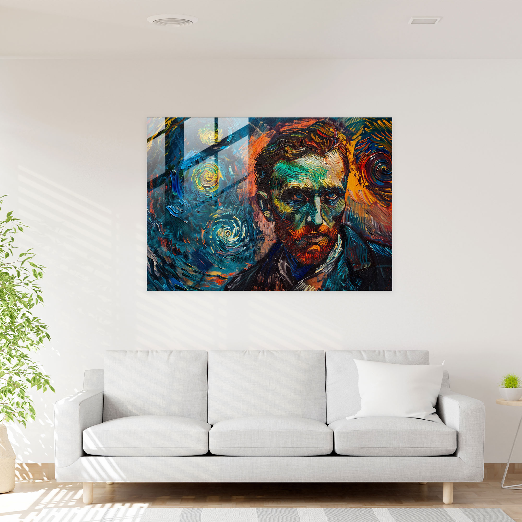 Vincent Van Gogh Glass Print: Self-Portrait Glass Wall Art - Vincent Van Gogh, Modern Art, Glass Print, Wall Decoration