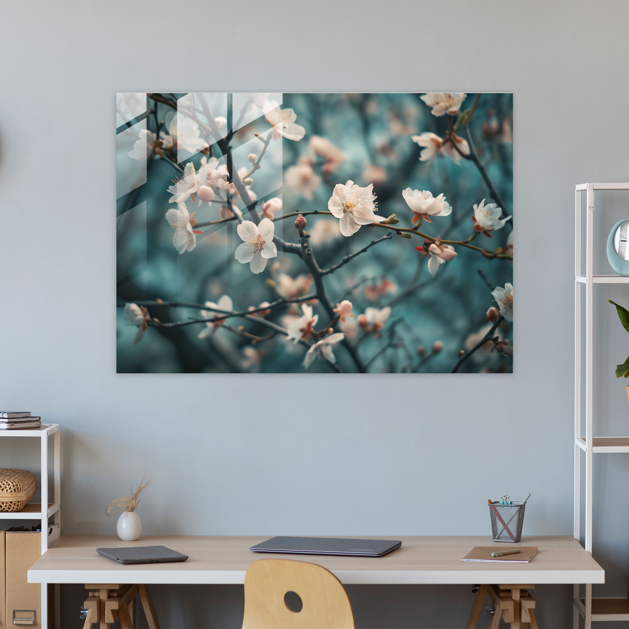 Almond Tree Glass Print - Vincent Van Gogh, Glass Wall Art, Glass Art, Glass Print