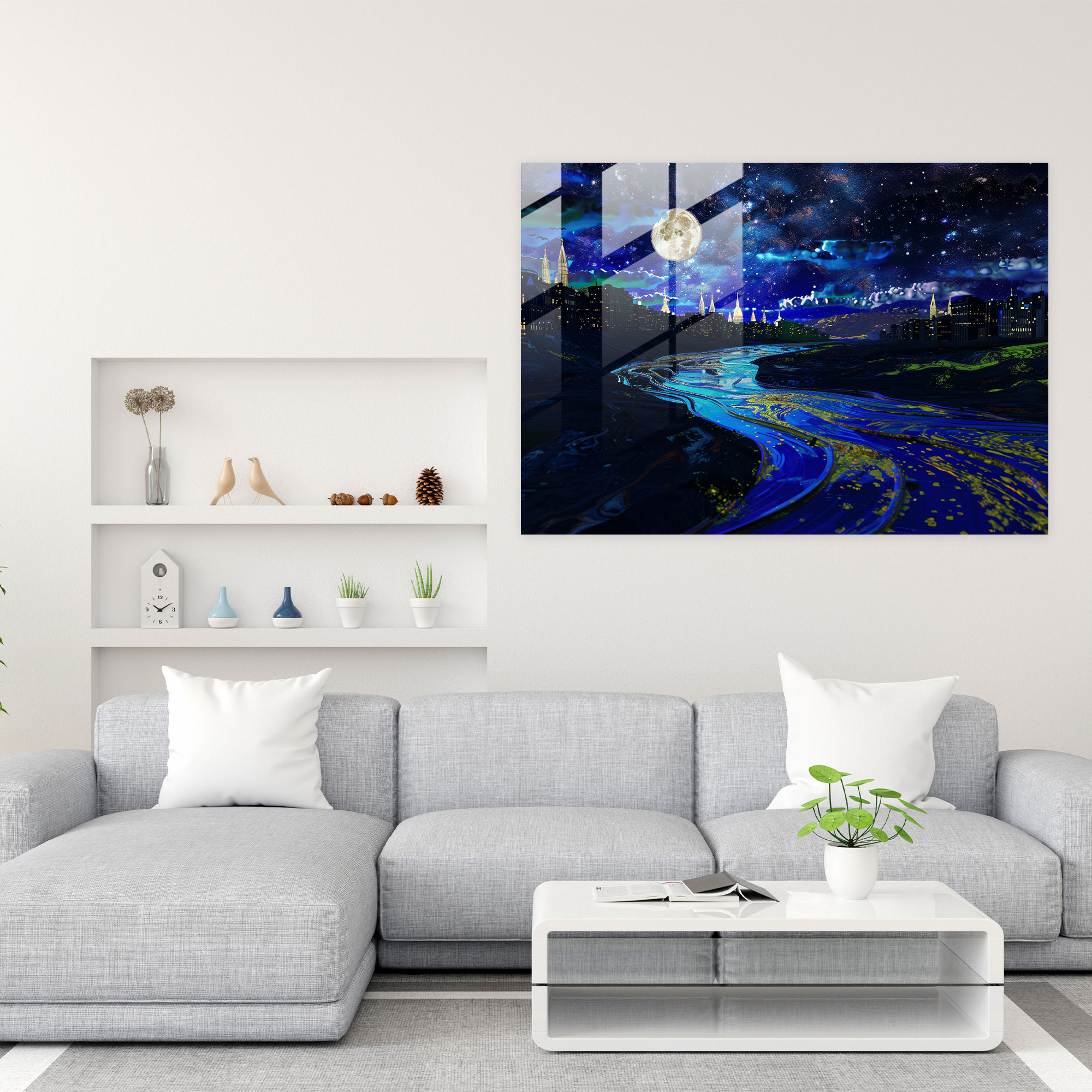Cityscape Glass Print - Vincent Van Gogh, Glass Art, Glass Print, Home Decoration