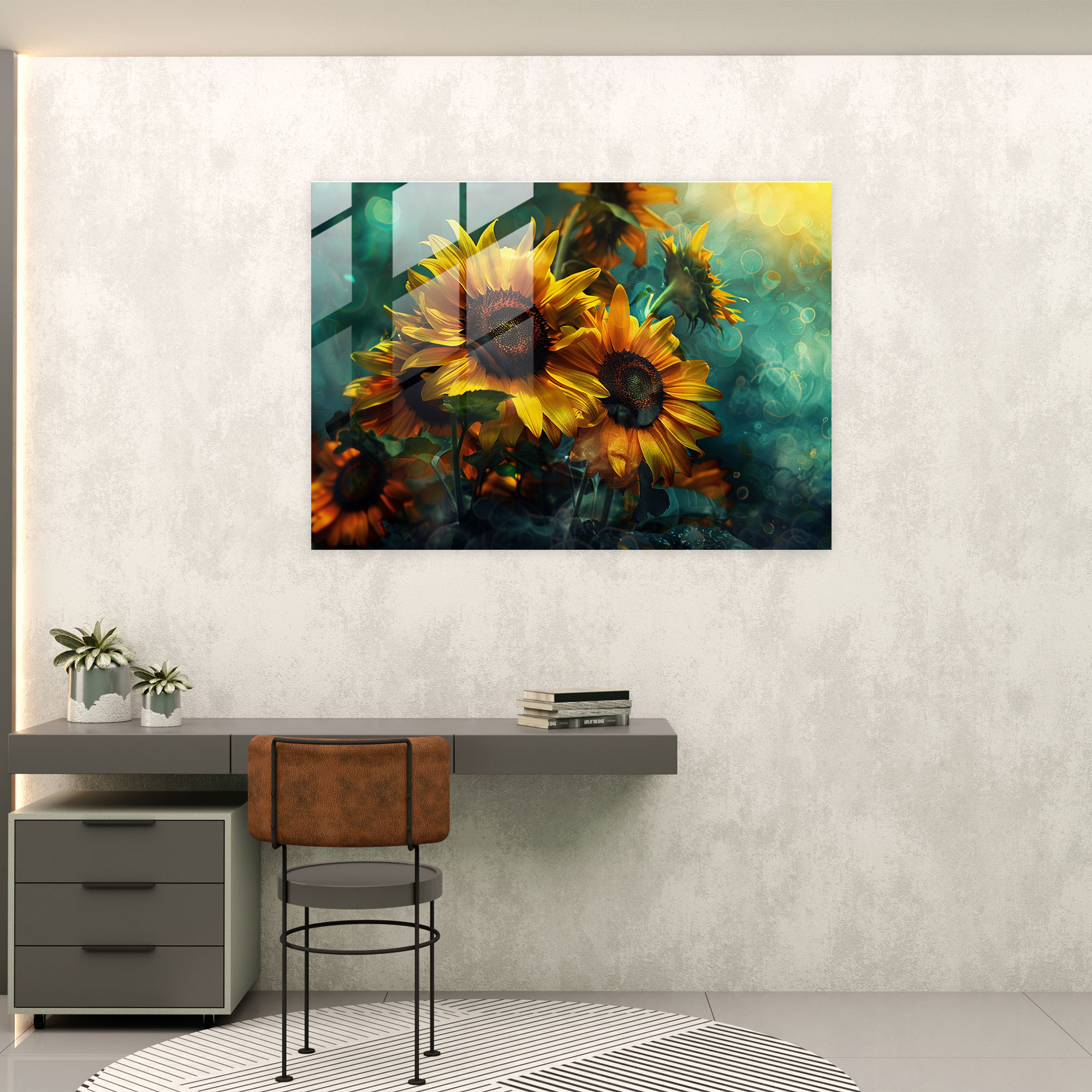 Sunflowers Glass Wall Art - Vincent Van Gogh, Glass Wall Art, Glass Art, Modern Art