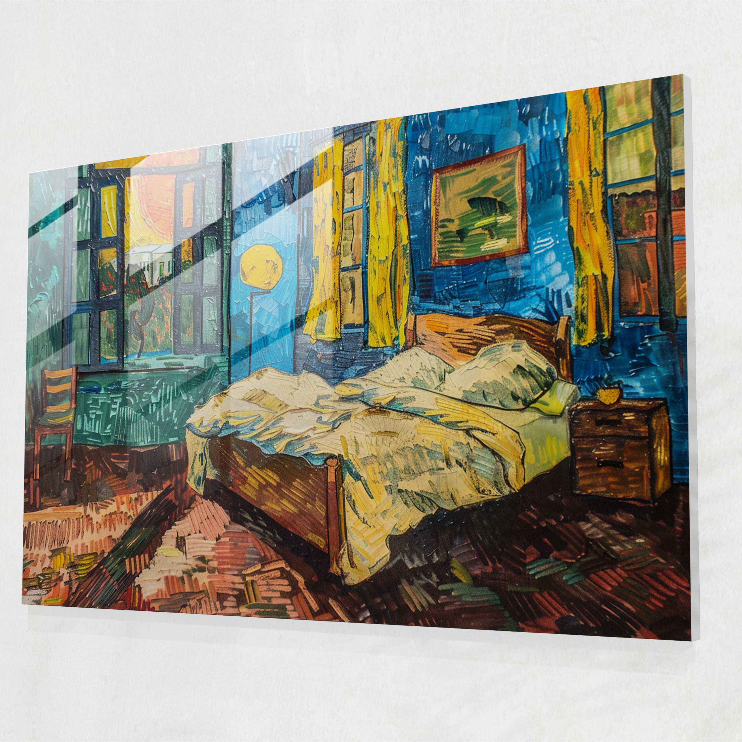 The Bedroom Glass Print - Vincent Van Gogh, Glass Print, Glass Wall Art, Home Decoration