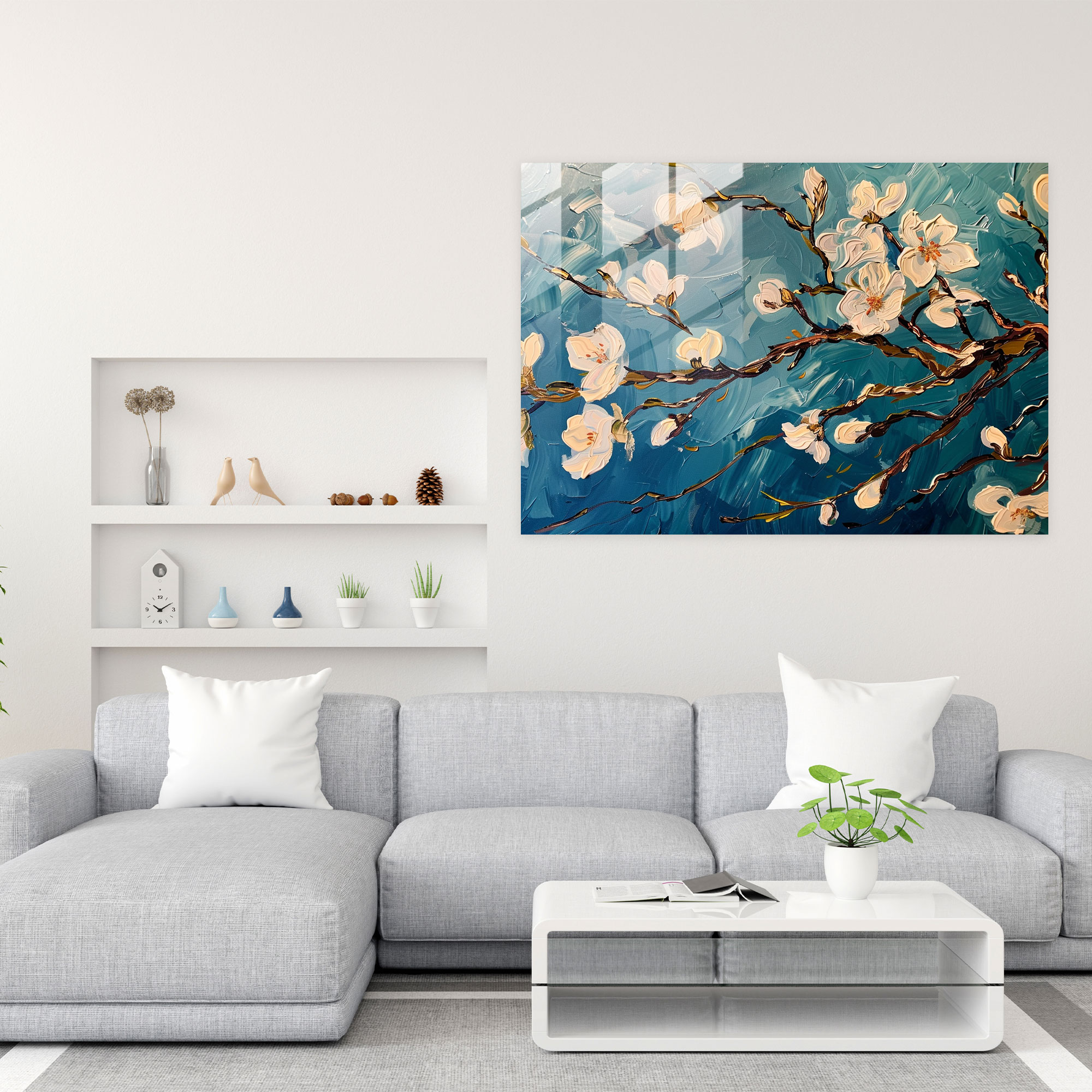 Almond Blossom Glass Wall Art - Vincent Van Gogh, Home Decoration, Glass Print, Modern Art