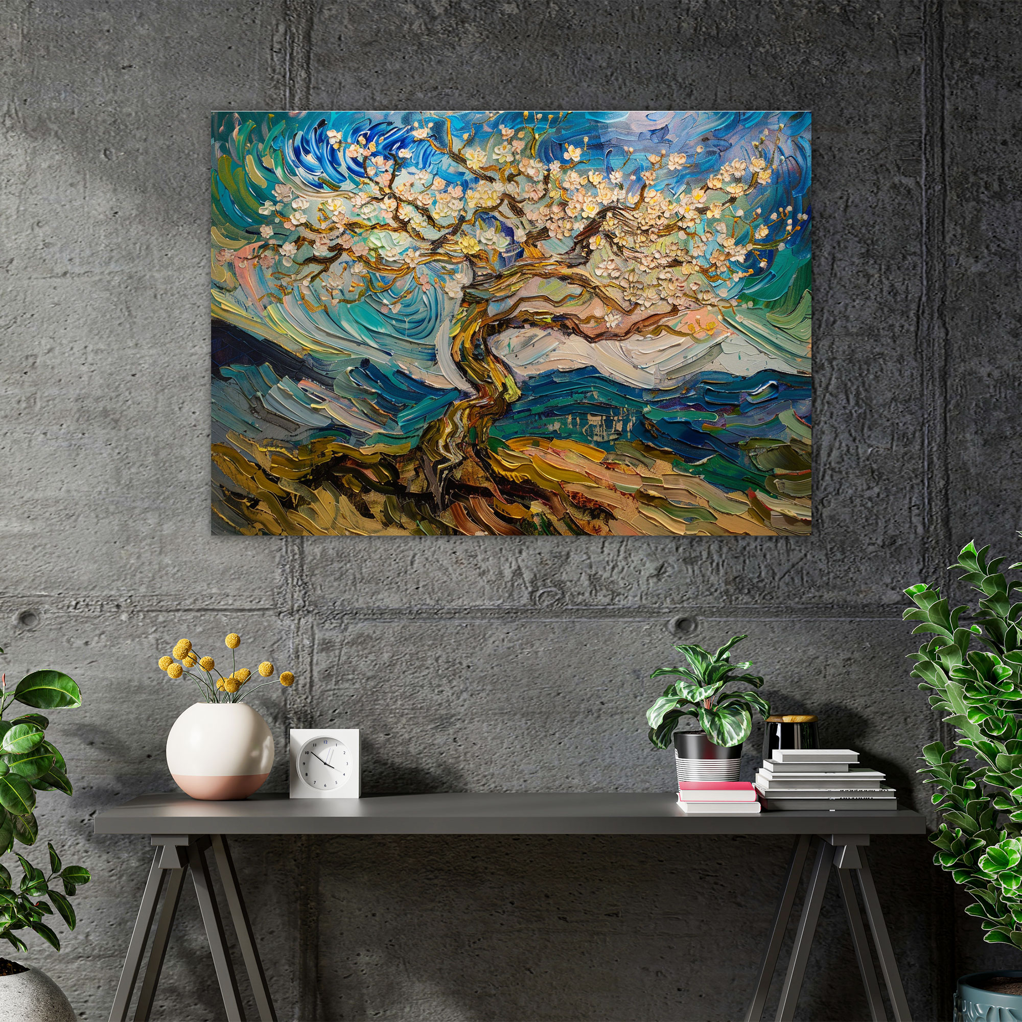 Blossoming Almond Tree Canvas Print - Vincent Van Gogh, Wall Decoration, Vincent Van Gogh, Wall Art