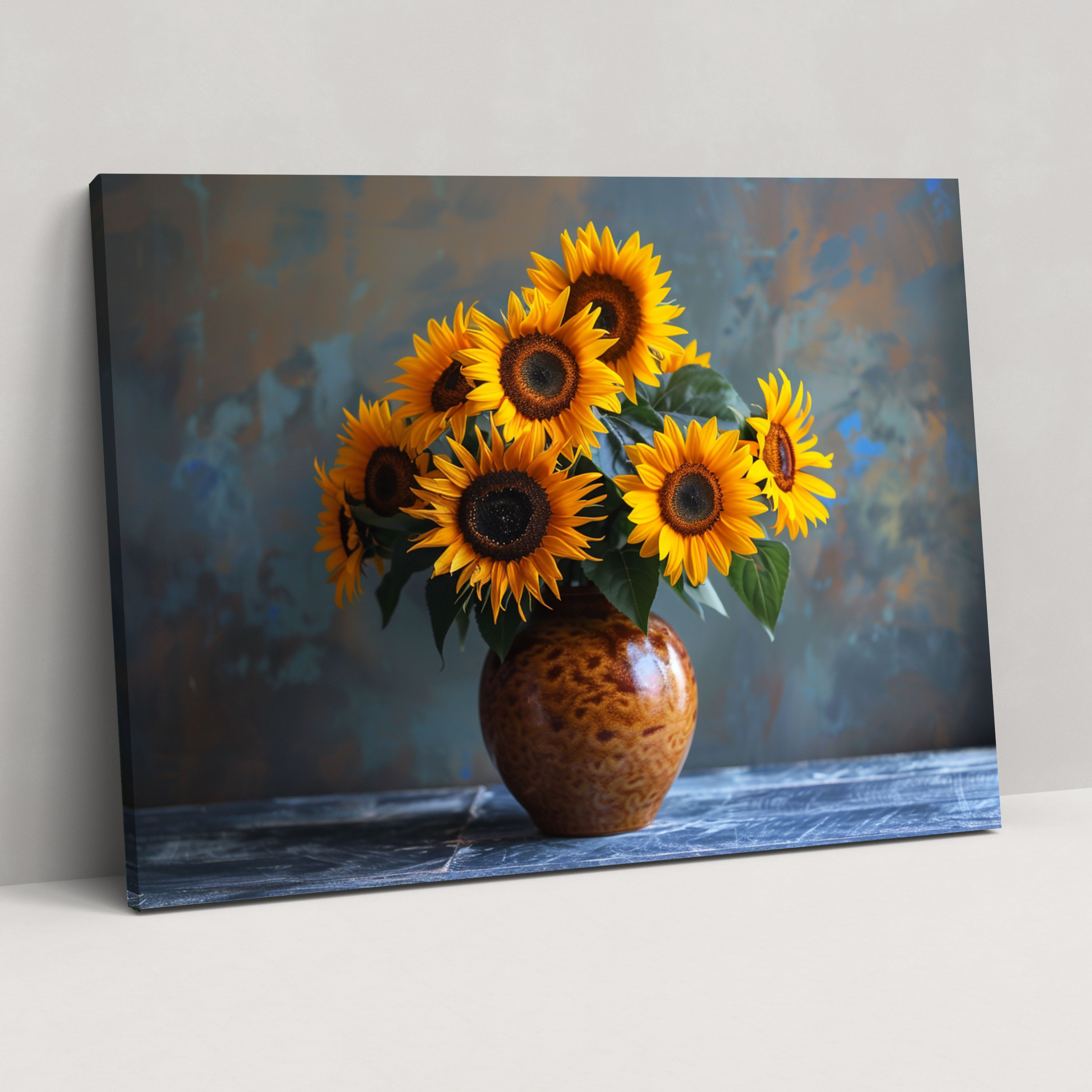 Vase With 12 Sunflowers Canvas Print - Vincent Van Gogh, Canvas Wall Art, Canvas, Wall Decoration
