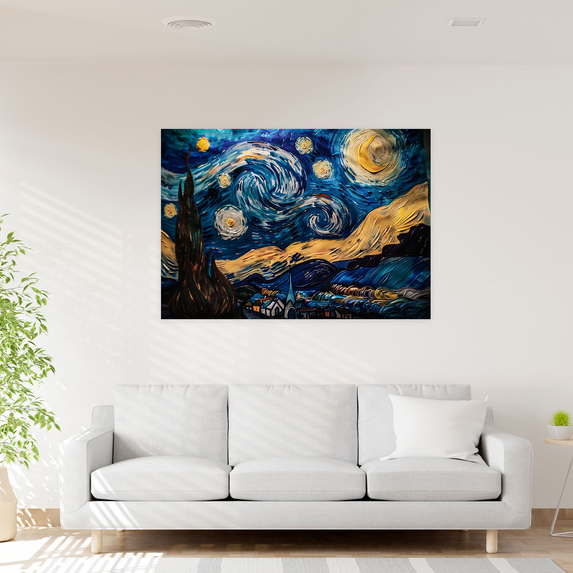 Starry Night Canvas Print - Vincent Van Gogh, Wall Decoration, Canvas, Canvas Wall Art