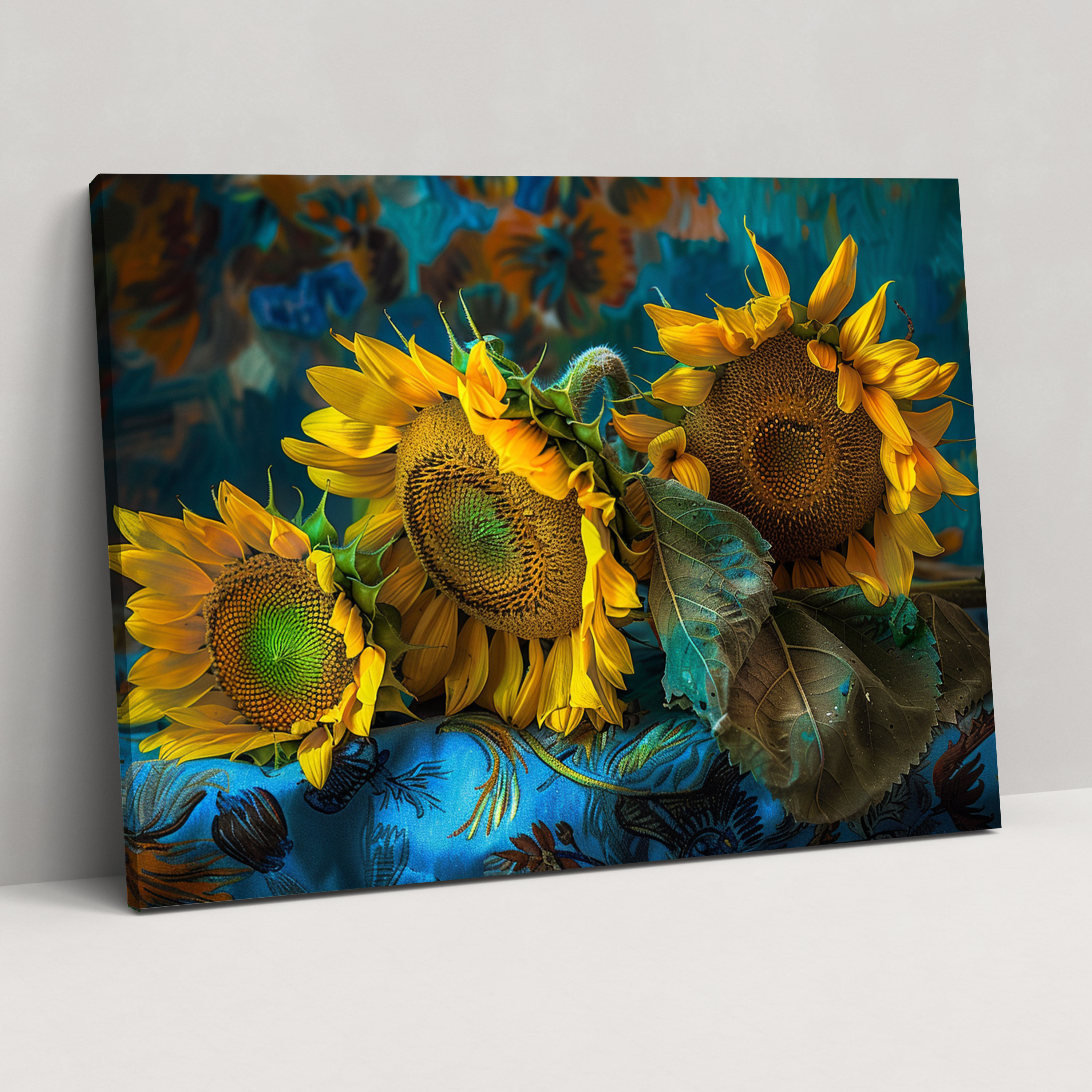 Günebakanlar Duvar Sanatı - Vincent Van Gogh Duvar Dekorasyonu Kanvas Ev Dekorasyonu