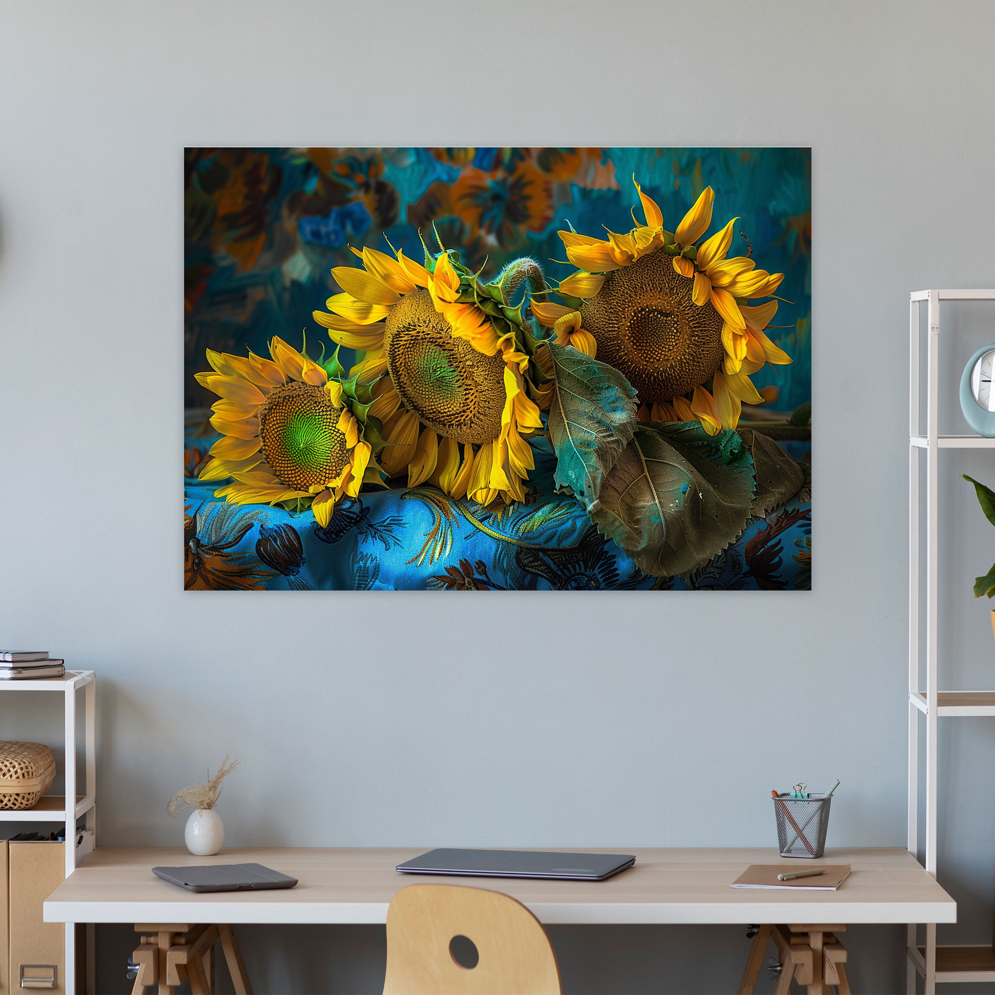 Günebakanlar Duvar Sanatı - Vincent Van Gogh Duvar Dekorasyonu Kanvas Ev Dekorasyonu