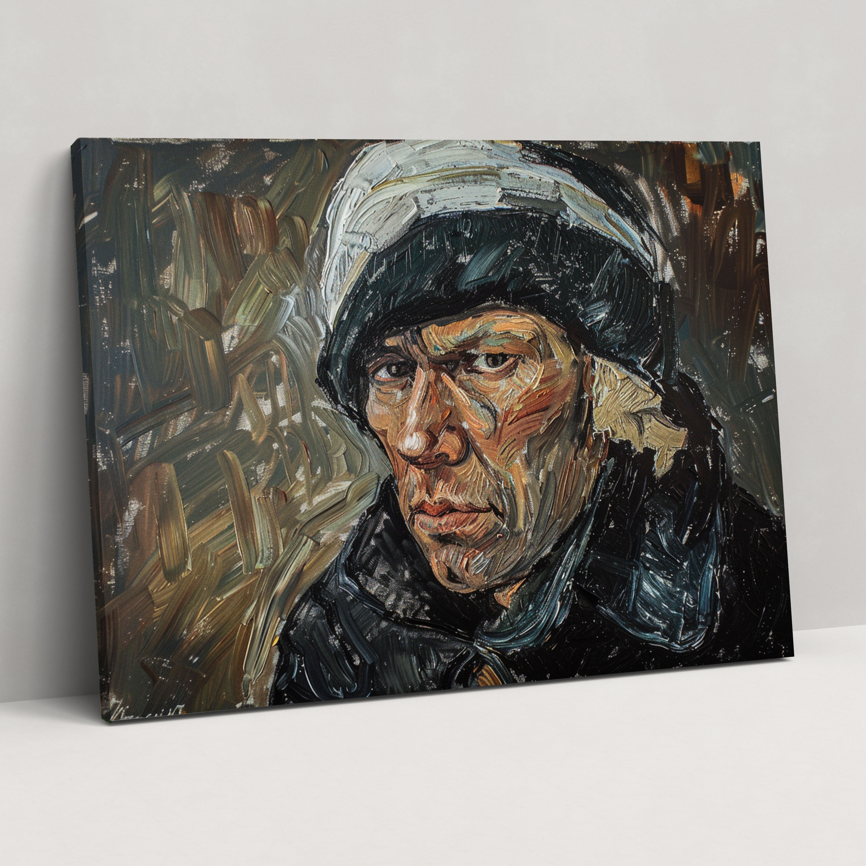 Self-Portrait With Bandaged Ear Wall Art - Vincent Van Gogh, Canvas Wall Art, Canvas Print, Vincent Van Gogh