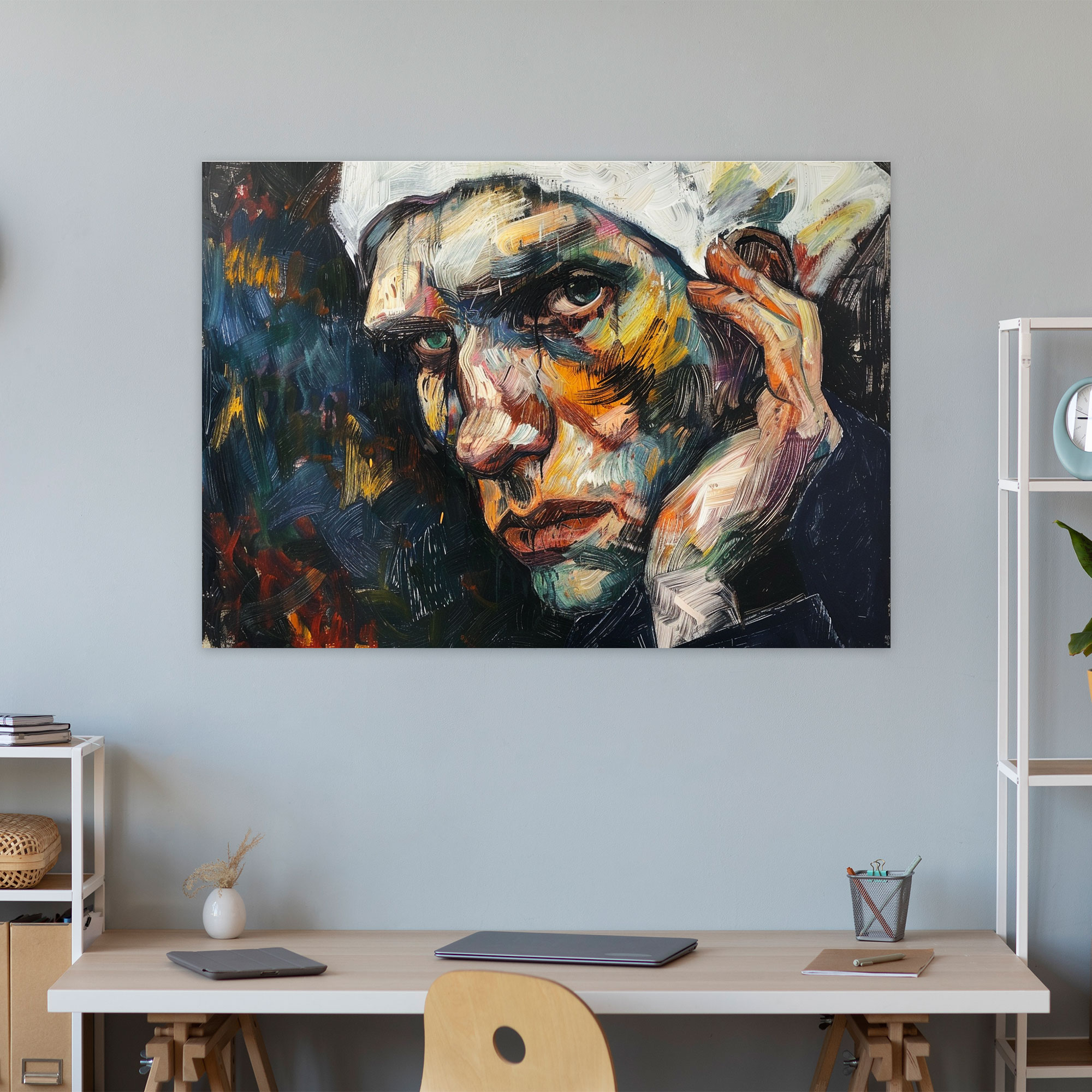 Vincent Van Gogh Kendi Portresi Kanvas Tablo - Duvar Dekorasyonu ve Ev Süsleme için.