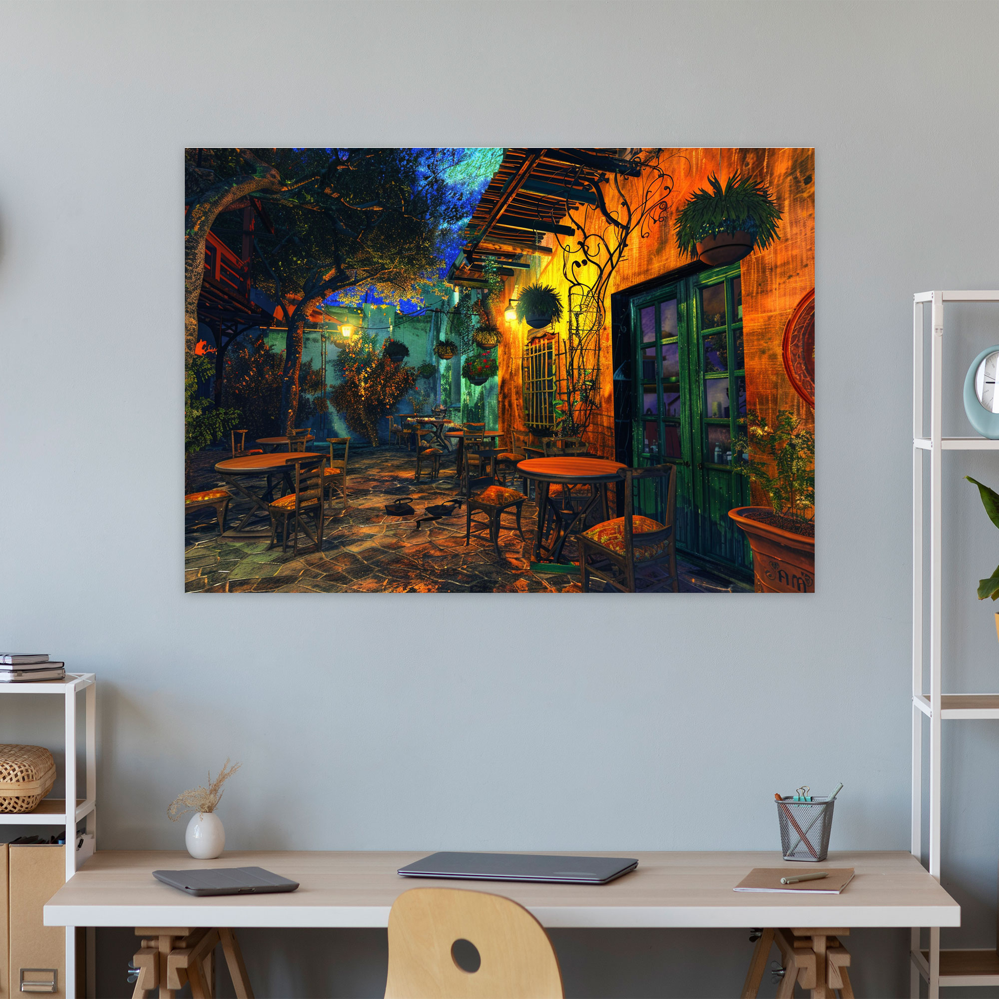 Vincent Van Gogh Kafe Terası Kanvas Tablo - Vincent Van Gogh Kanvas Duvar Sanatı