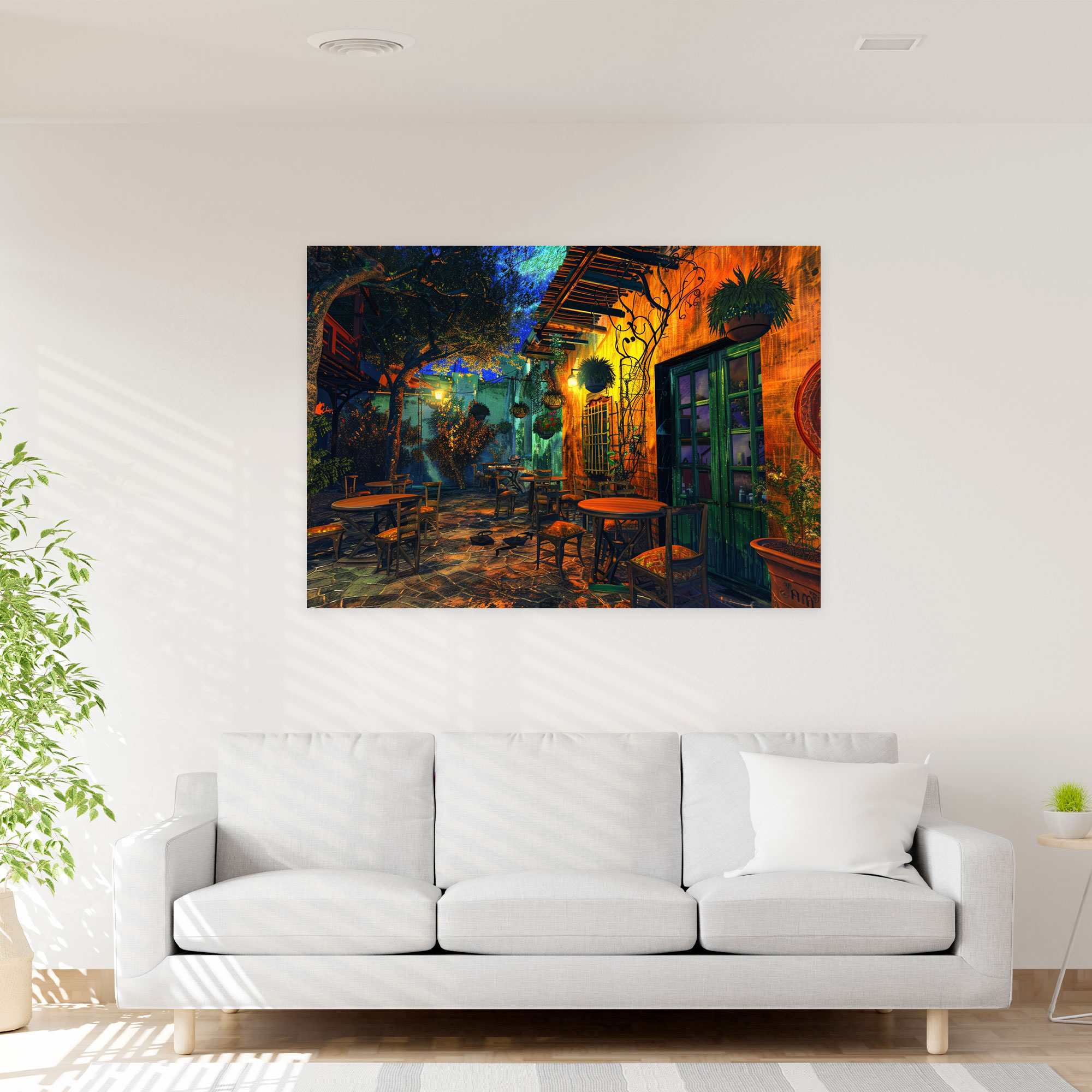 Vincent Van Gogh Kafe Terası Kanvas Tablo - Vincent Van Gogh Kanvas Duvar Sanatı