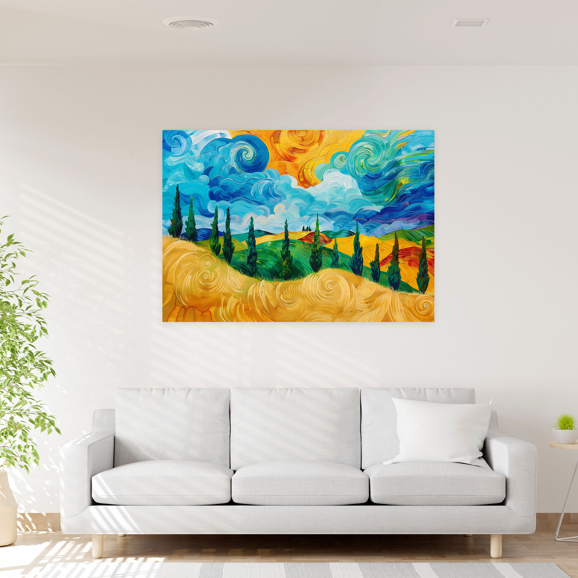 Vincent Van Gogh Buğday Tarlası Kanvas Tablo - Duvar Dekorasyonu Ev Dekorasyonu