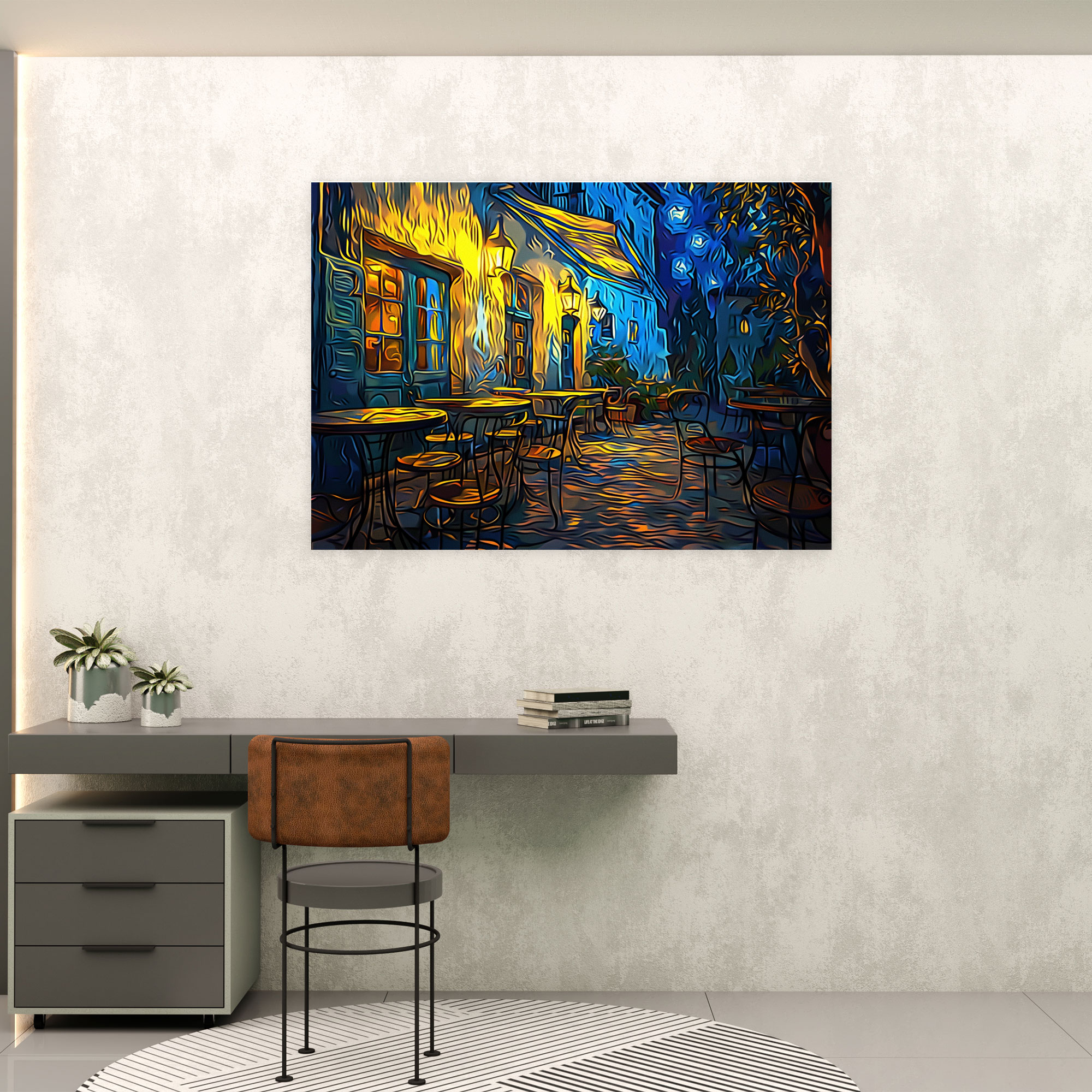 Vincent Van Gogh Kafe Terası Kanvas Tablo - Duvar Dekorasyonu