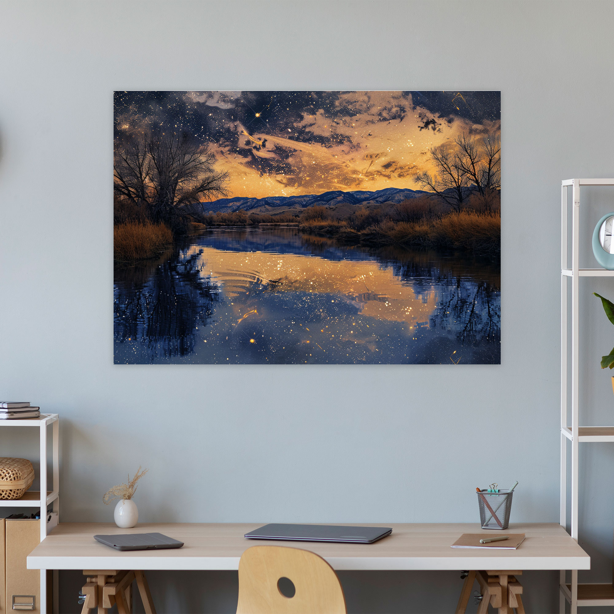 Vincent Van Gogh Starry Night River Wall Art - Vincent Van Gogh, Canvas, Vincent Van Gogh, Wall Art