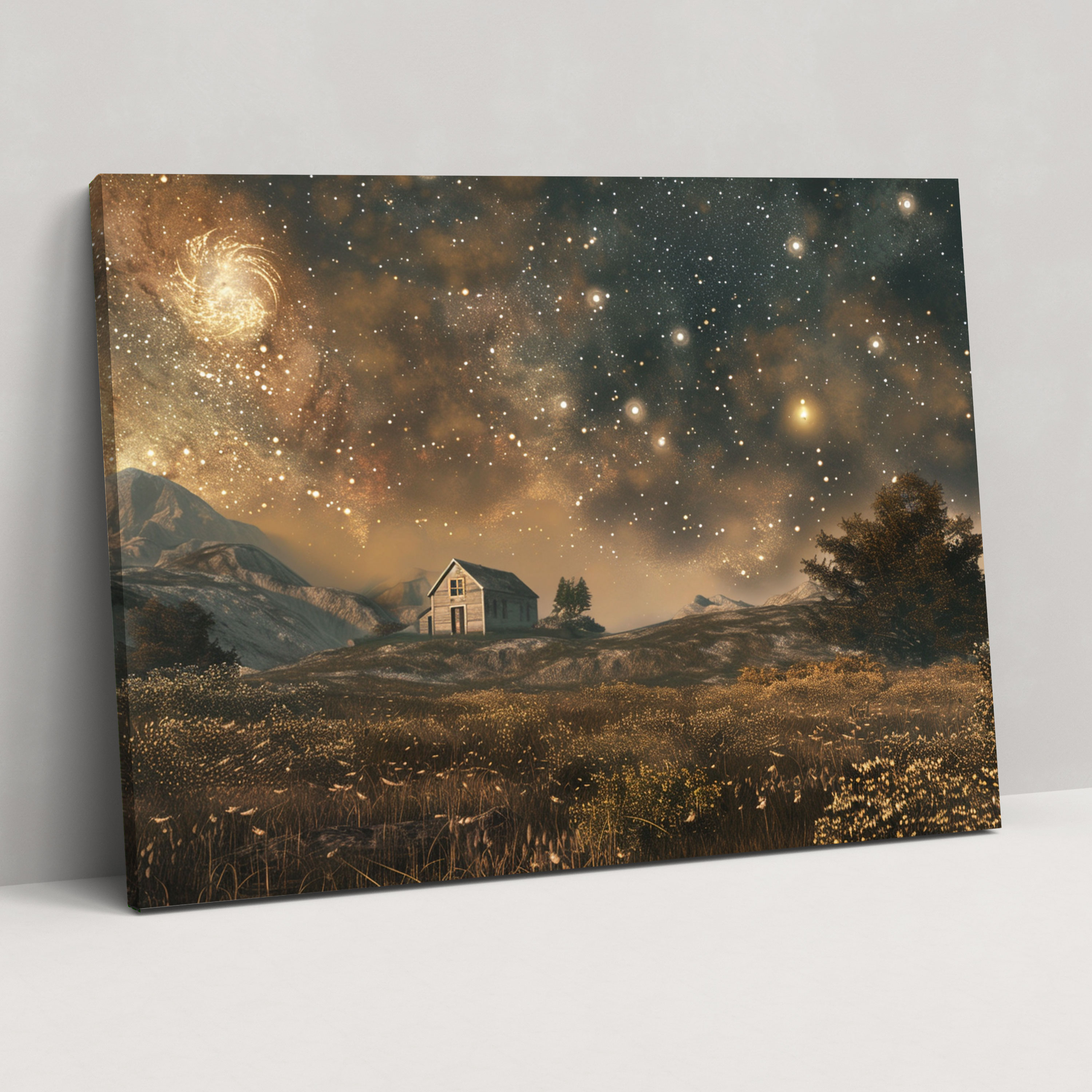 Vincent Van Gogh Starry Sky Countryside Canvas Print - Vincent Van Gogh, Canvas Wall Art, Wall Decoration, Vincent Van Gogh