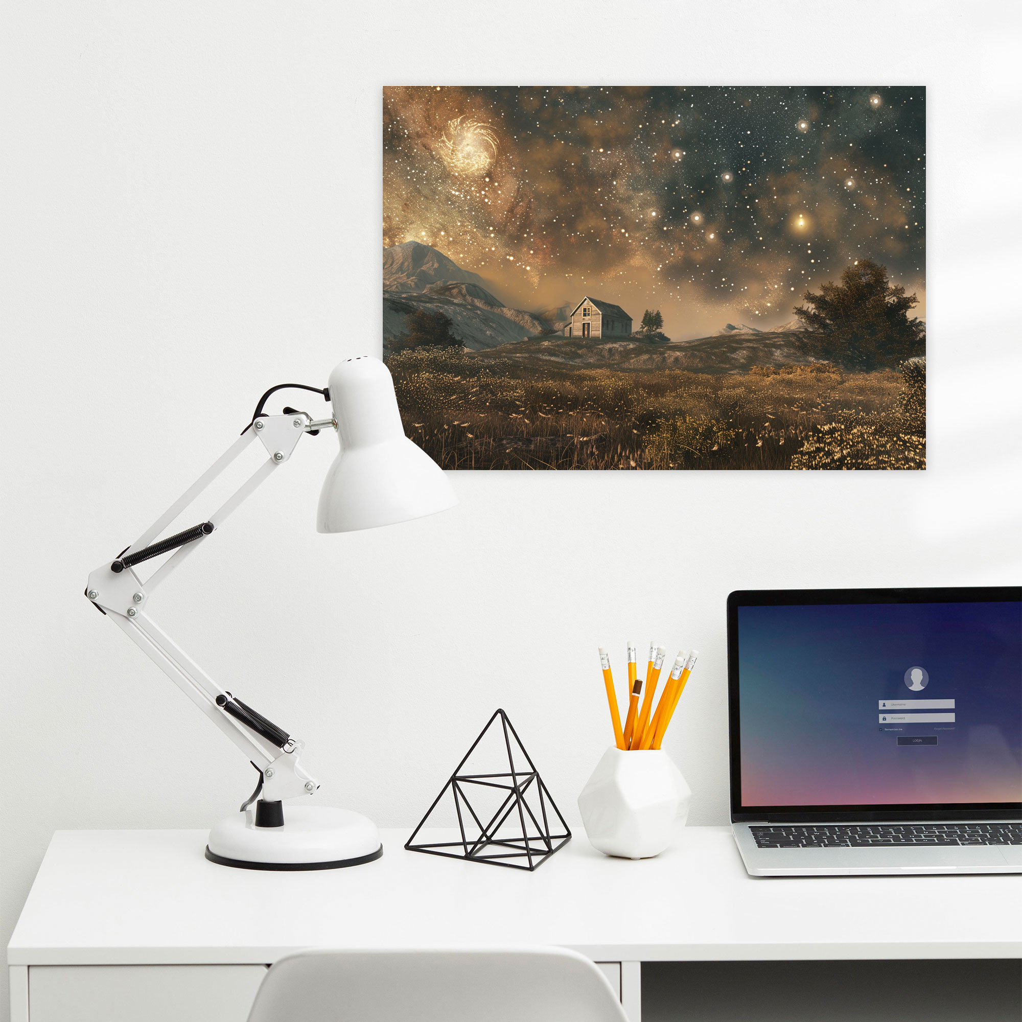 Vincent Van Gogh Starry Sky Countryside Canvas Print - Vincent Van Gogh, Canvas Wall Art, Wall Decoration, Vincent Van Gogh