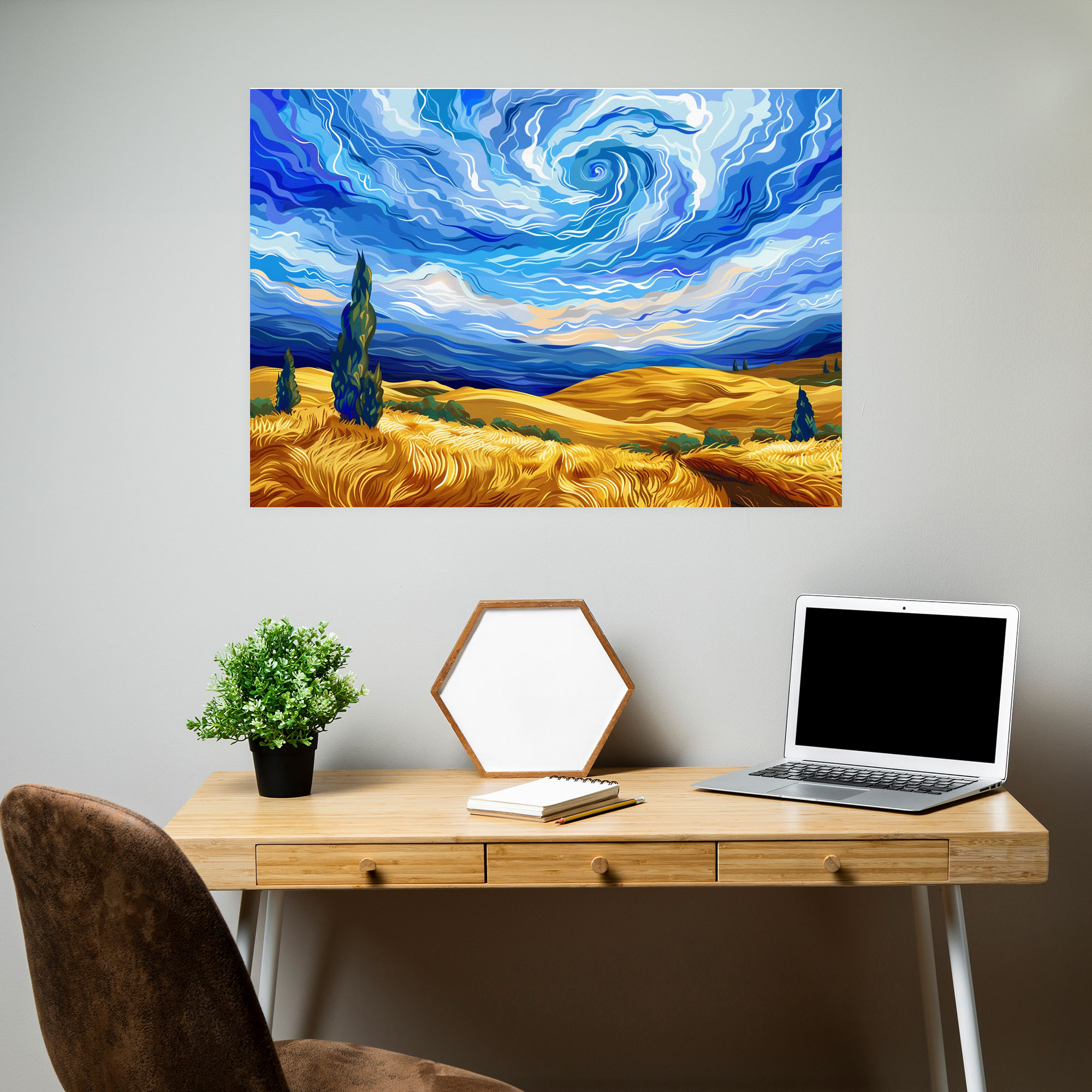 Vincent Van Gogh Wheat Field Wall Decoration - Vincent Van Gogh, Vincent Van Gogh, Home Decoration, Wall Decoration