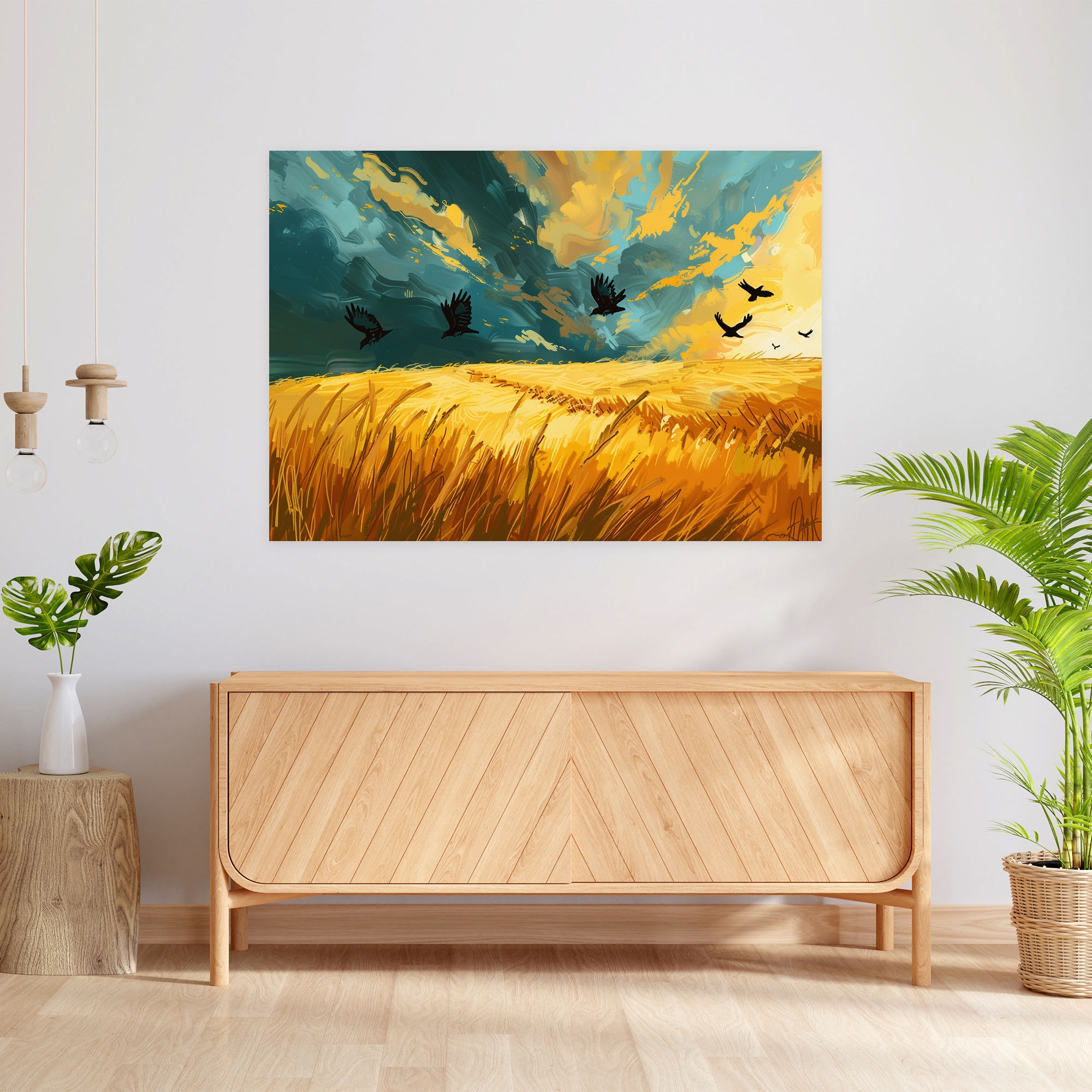 Vincent Van Gogh Wheatfield With Crows Wall Art - Vincent Van Gogh, Vincent Van Gogh, Home Decoration, Canvas