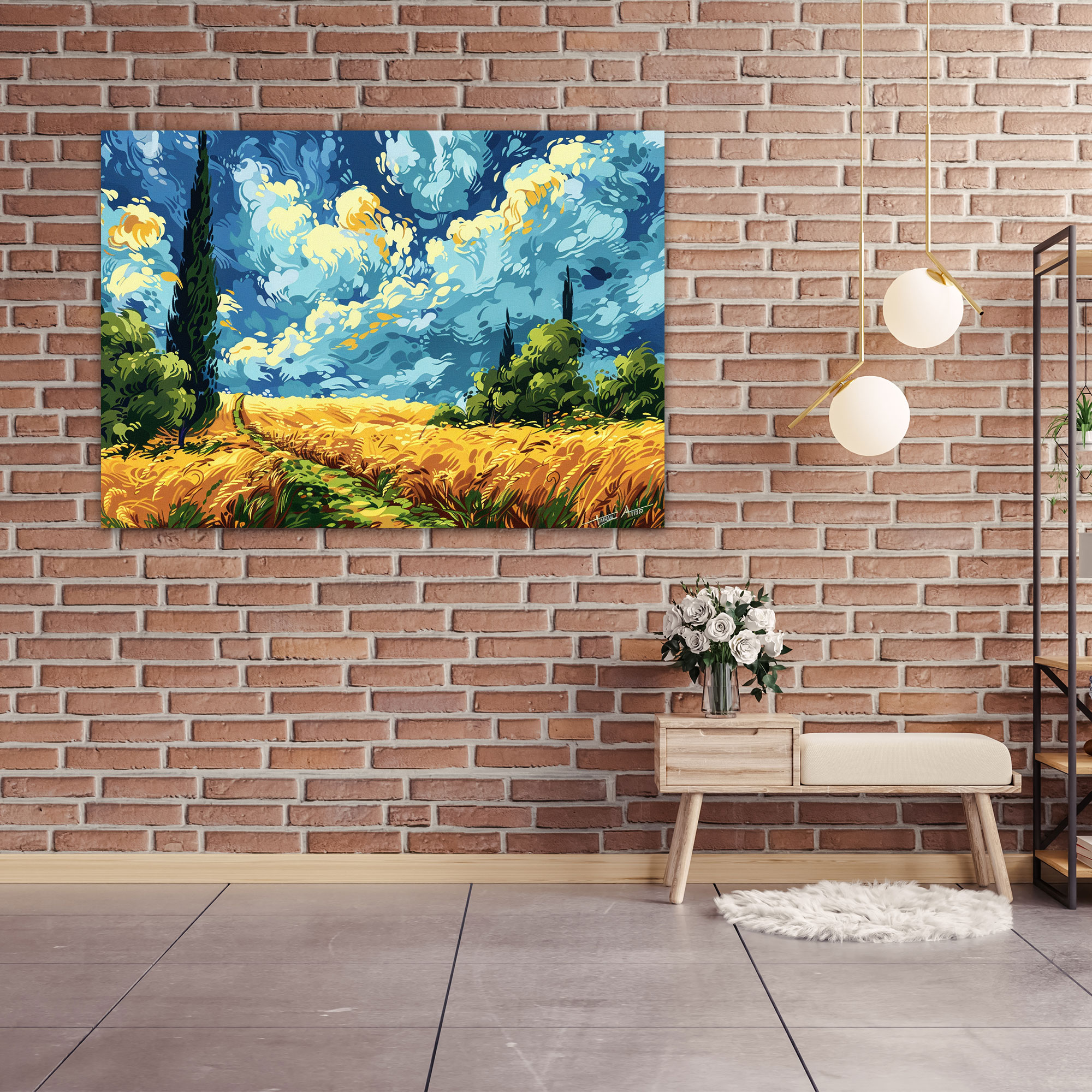 Vincent Van Gogh Wheat Field Canvas Print - Vincent Van Gogh, Wall Art, Home Decoration, Canvas Print