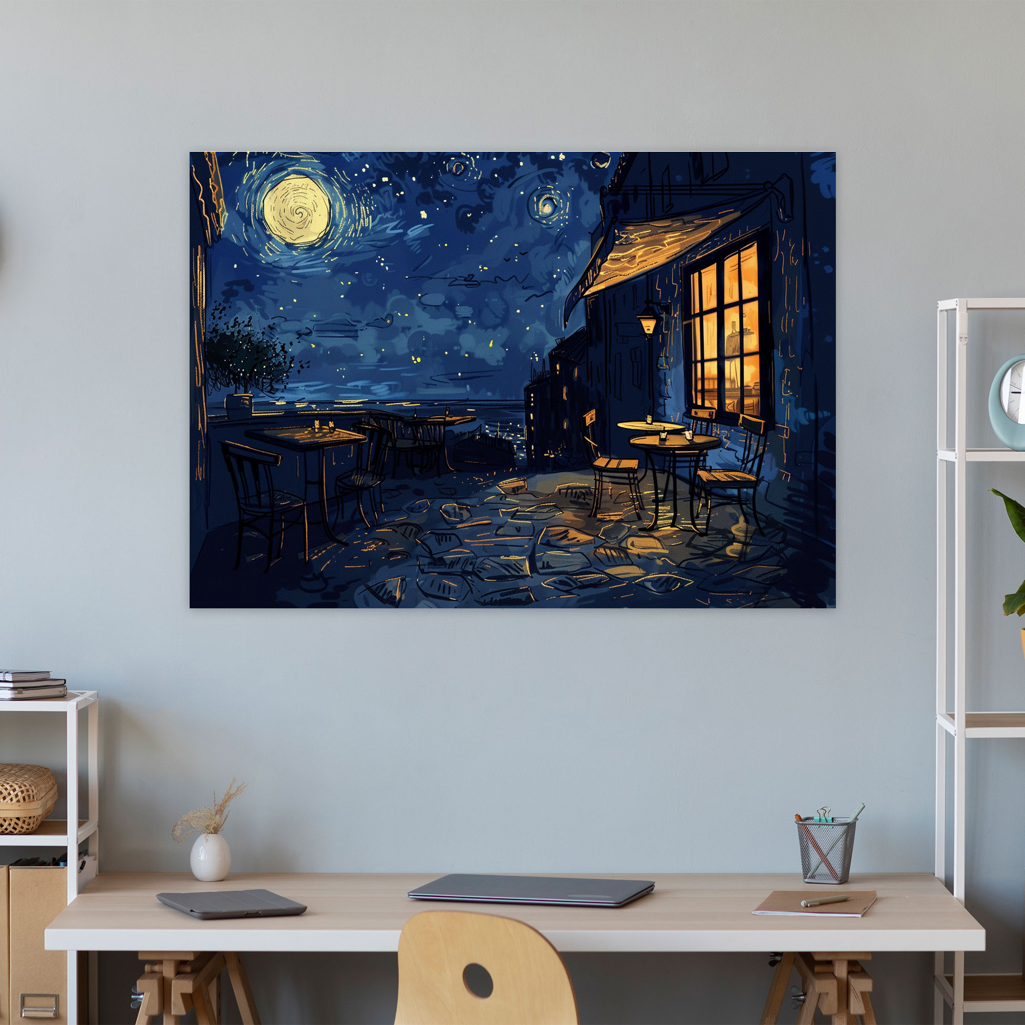 Vincent Van Gogh Cafe Terrace Canvas Print - Vincent Van Gogh, Wall Decoration, Canvas Print, Home Decoration