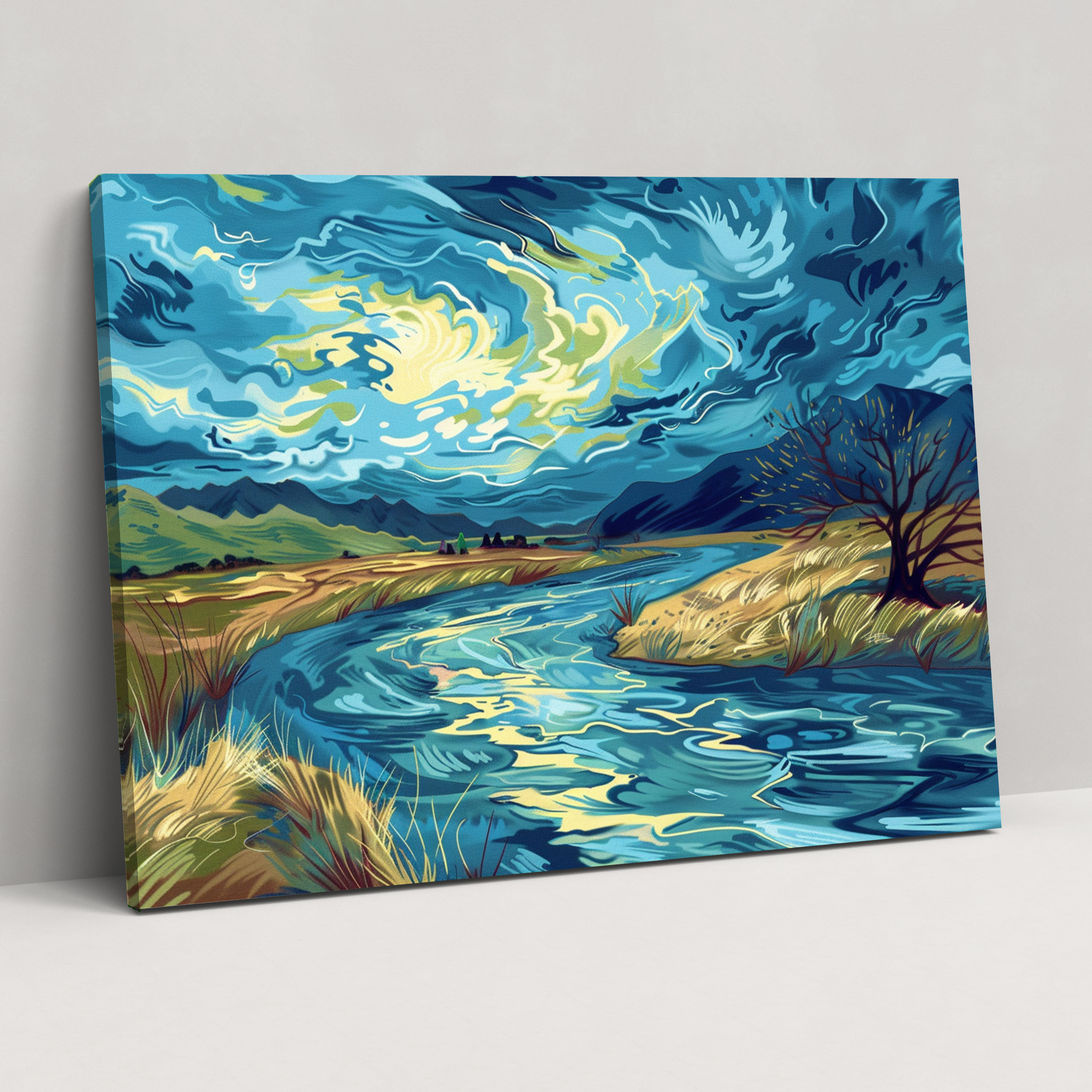Vincent Van Gogh Peaceful River Wall Art - Vincent Van Gogh, Wall Decoration, Home Decoration, Canvas