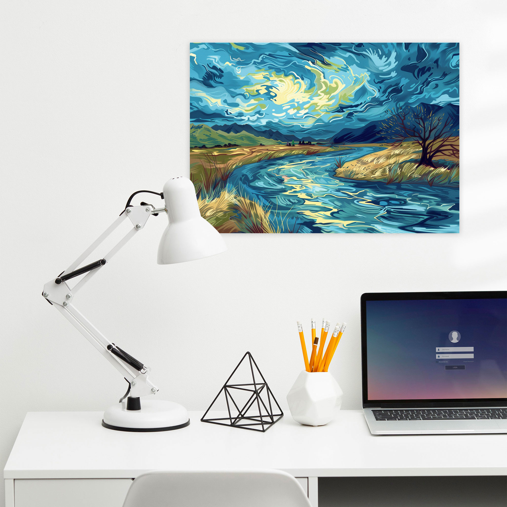 Vincent Van Gogh Peaceful River Wall Art - Vincent Van Gogh, Wall Decoration, Home Decoration, Canvas