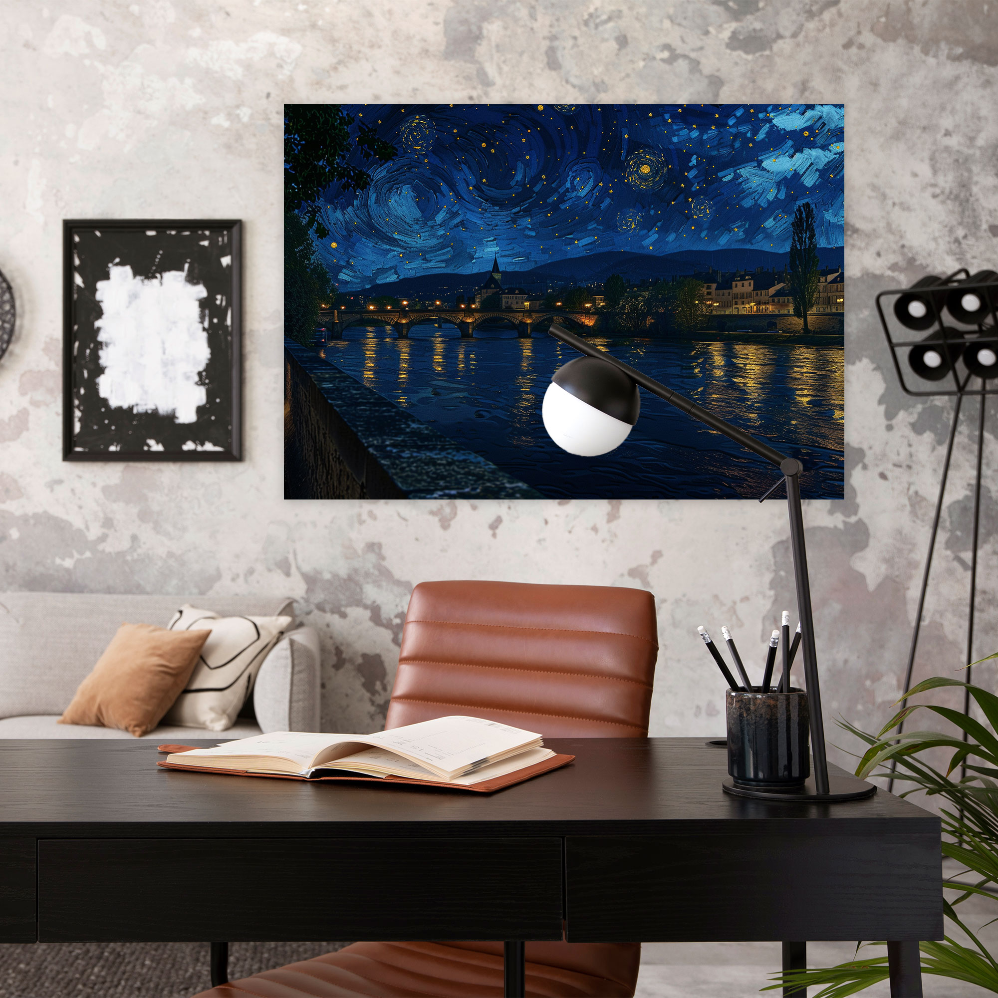 Starry Night Over The Rhone Canvas Print - Vincent Van Gogh, Canvas Print, Vincent Van Gogh, Home Decoration