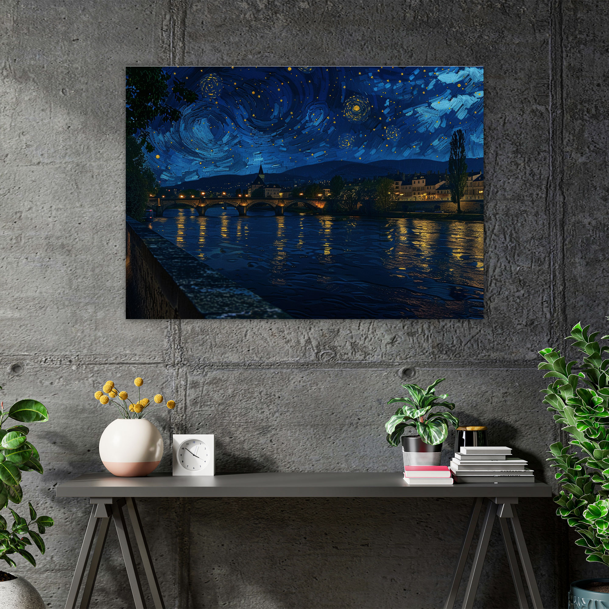 Starry Night Over The Rhone Canvas Print - Vincent Van Gogh, Canvas Print, Vincent Van Gogh, Home Decoration