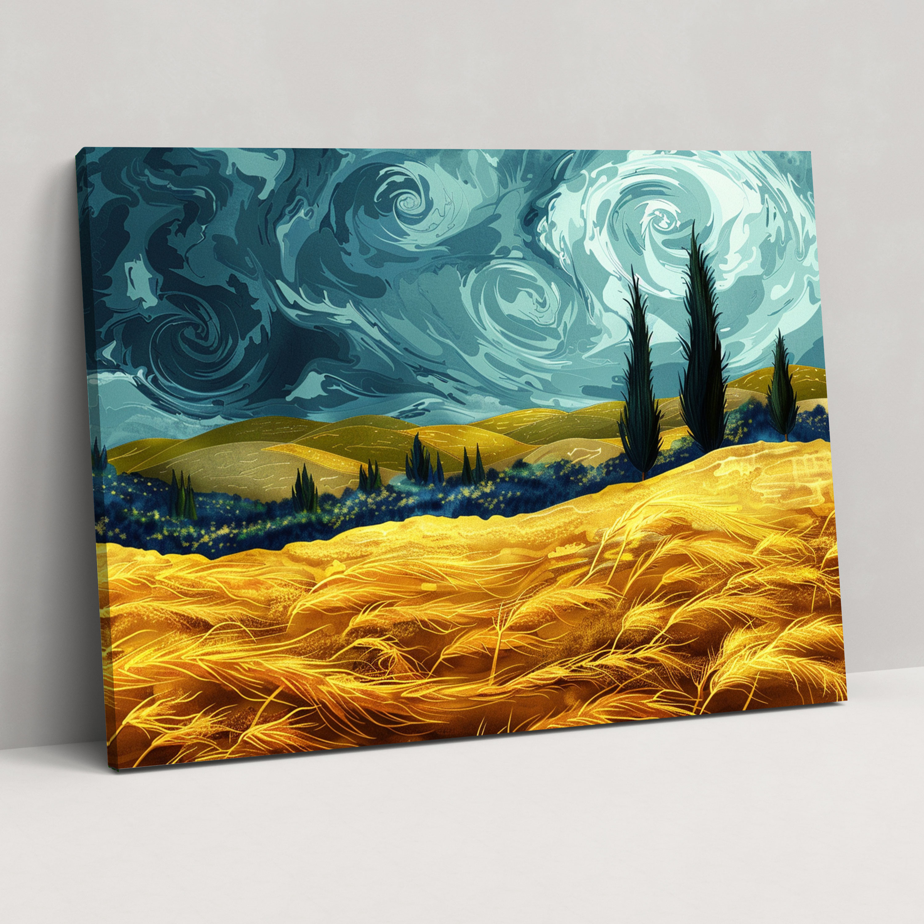 Wheatfield With Cypresses Canvas Print - Vincent Van Gogh, Vincent Van Gogh, Home Decoration, Canvas Wall Art