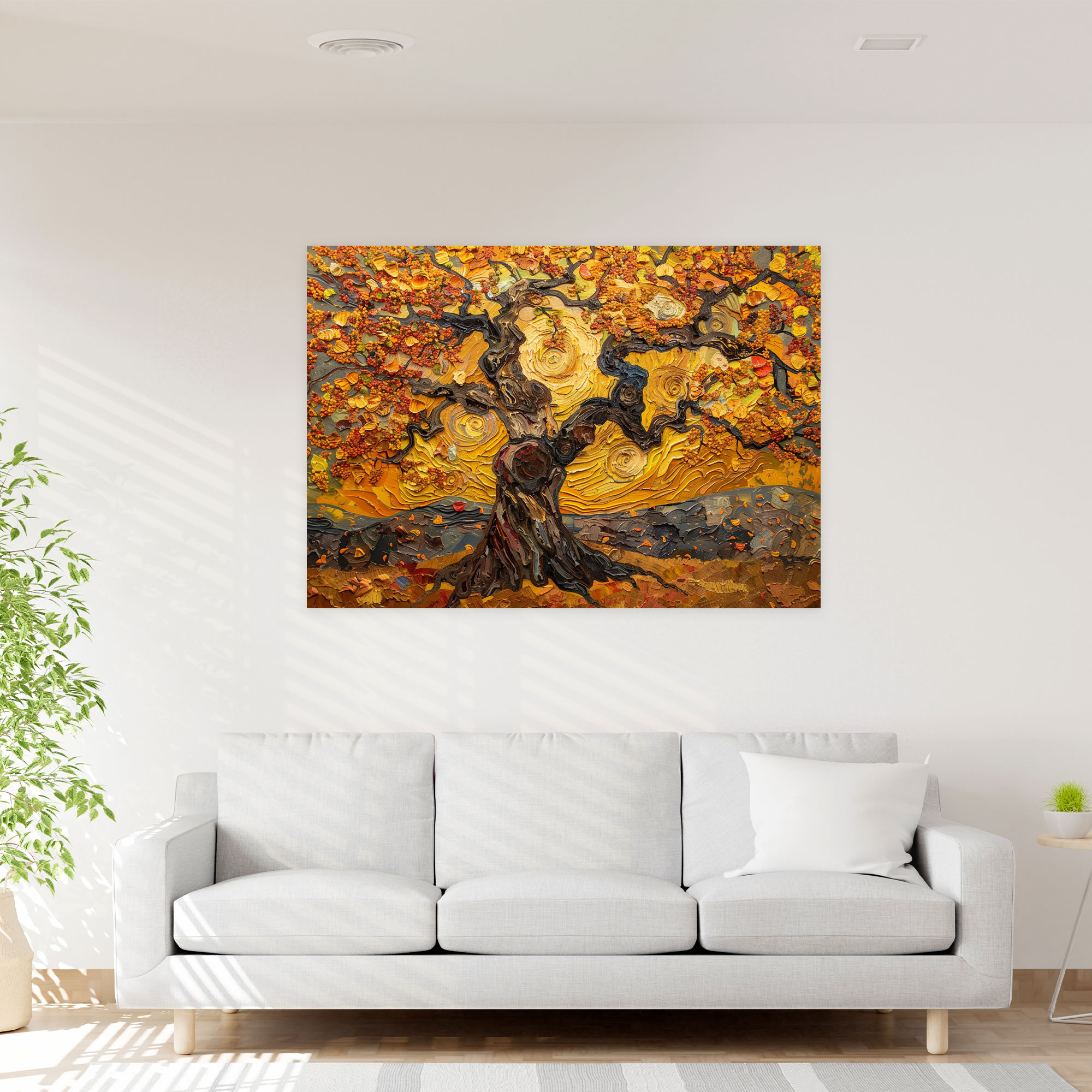 Ihlamur Ağacı Duvar Dekorasyonu - Vincent Van Gogh Ev Dekorasyonu Kanvas Vincent Van Gogh