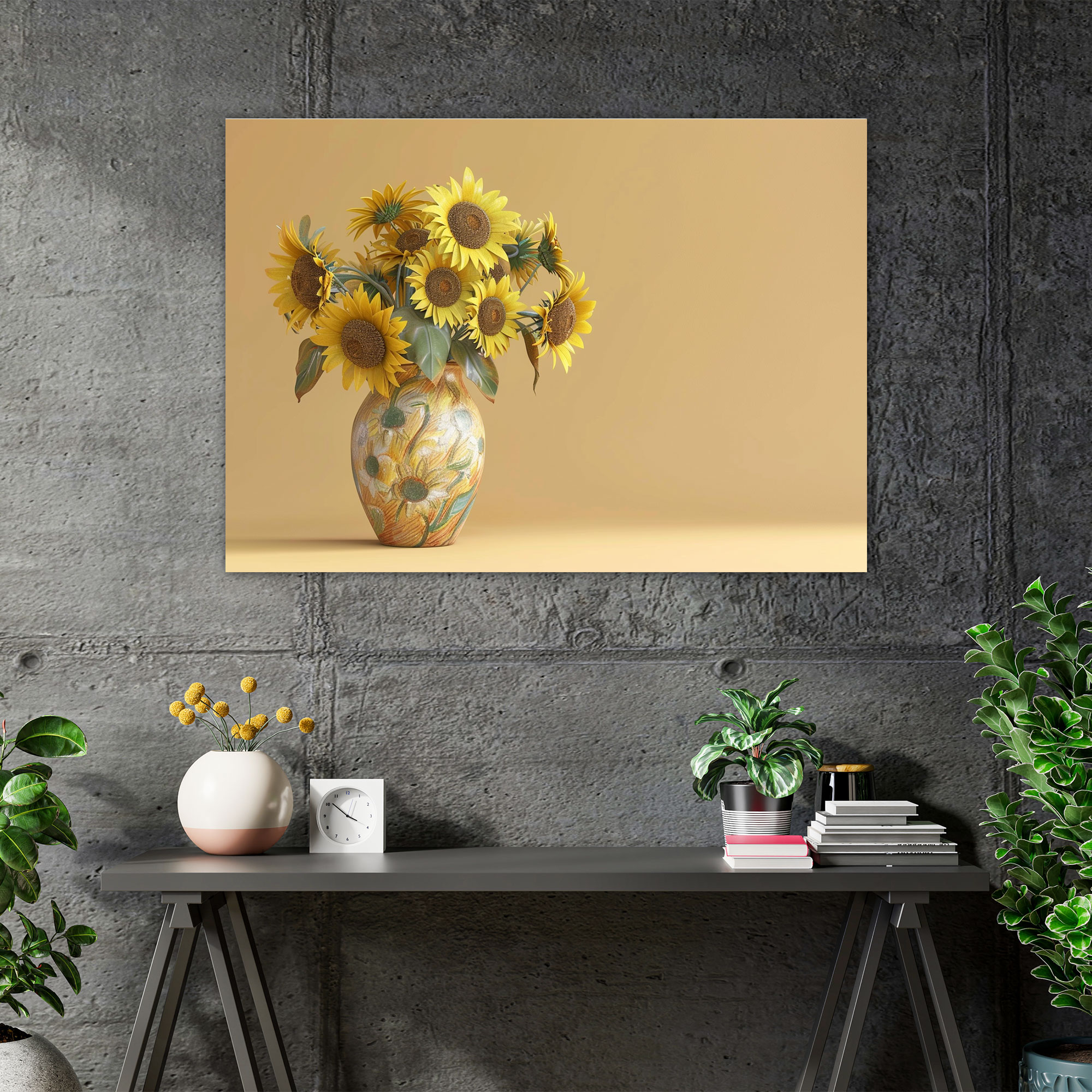 Vase With Twelve Sunflowers Canvas Print - Vincent Van Gogh, Vincent Van Gogh, Wall Decoration, Home Decoration