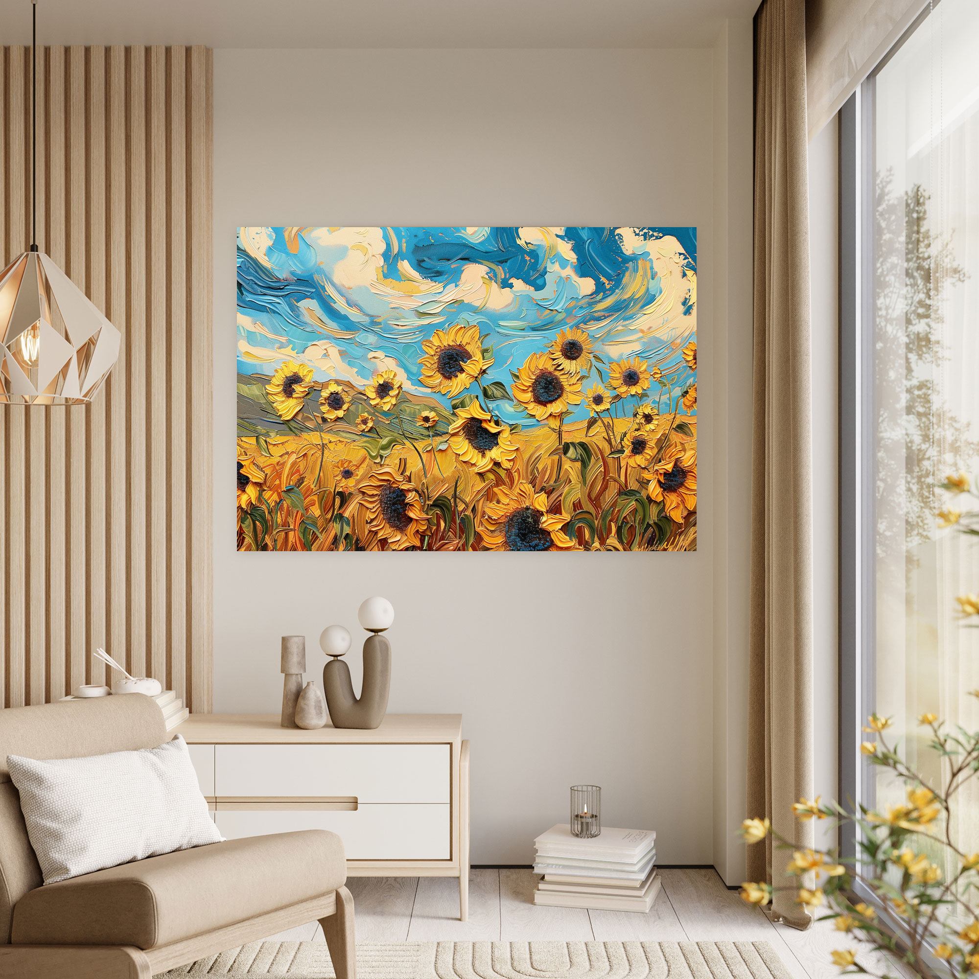 Vincent Van Gogh Ayçiçeği Duvar Sanatı - Kanvas Tablo Duvar Sanatı