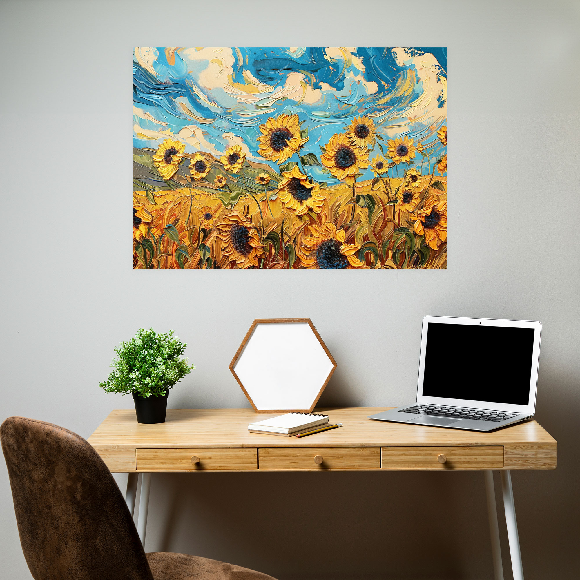 Vincent Van Gogh Ayçiçeği Duvar Sanatı - Kanvas Tablo Duvar Sanatı