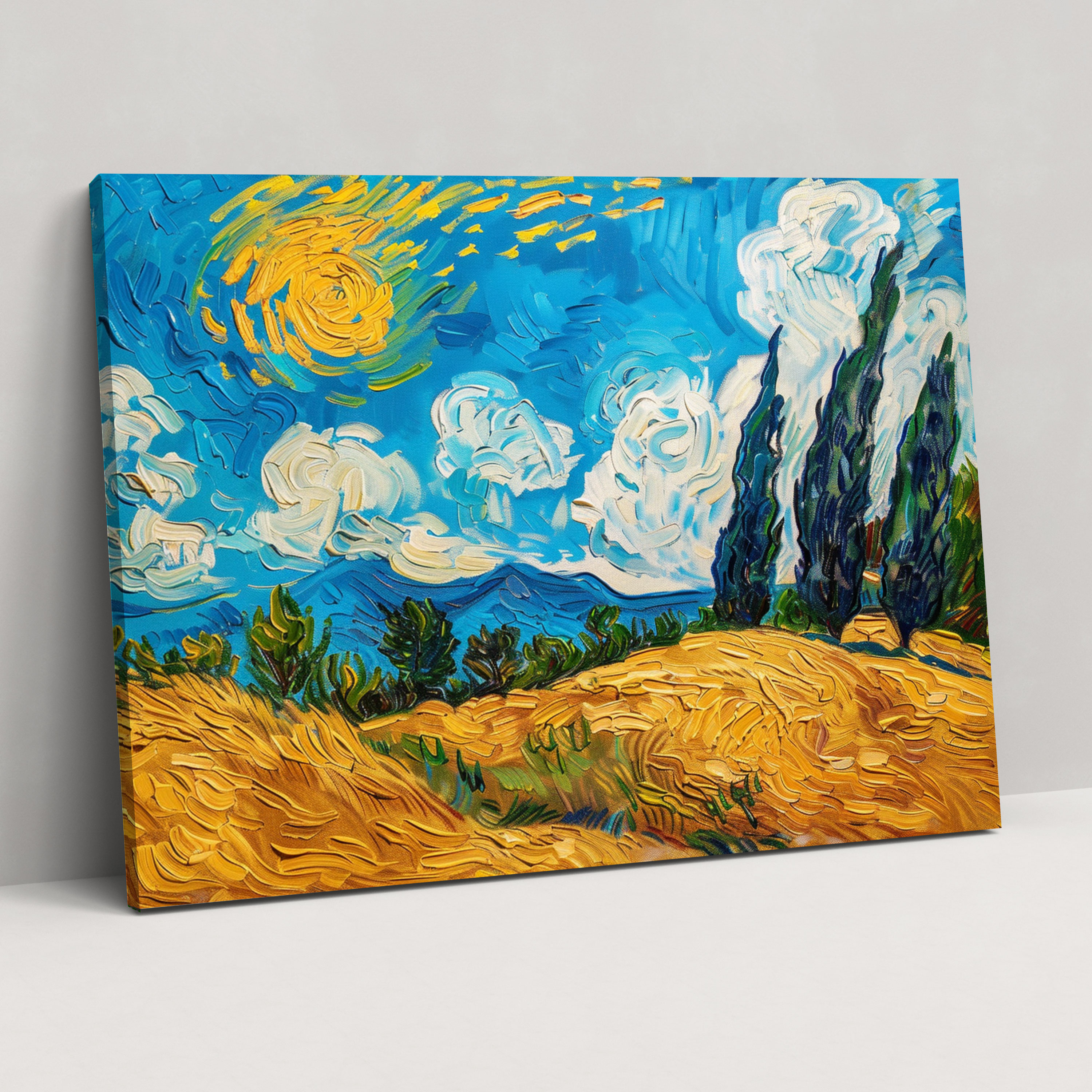 Vincent Van Gogh Wheat Field Canvas Print - Vincent Van Gogh, Wall Art, Canvas, Home Decoration