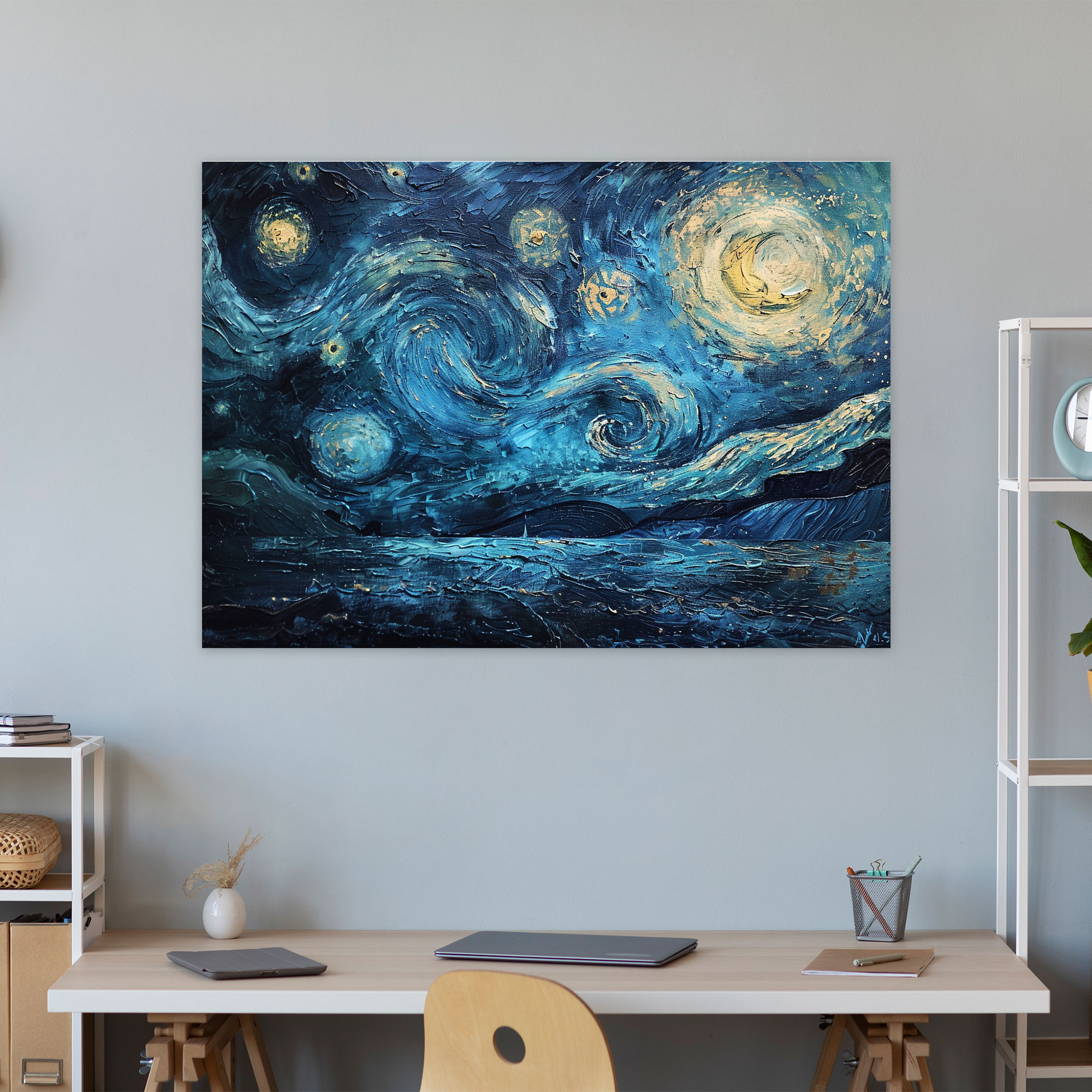 Starry Night Sky Vincent Van Gogh Canvas Print - Vincent Van Gogh, Canvas Wall Art, Canvas Print, Wall Decoration